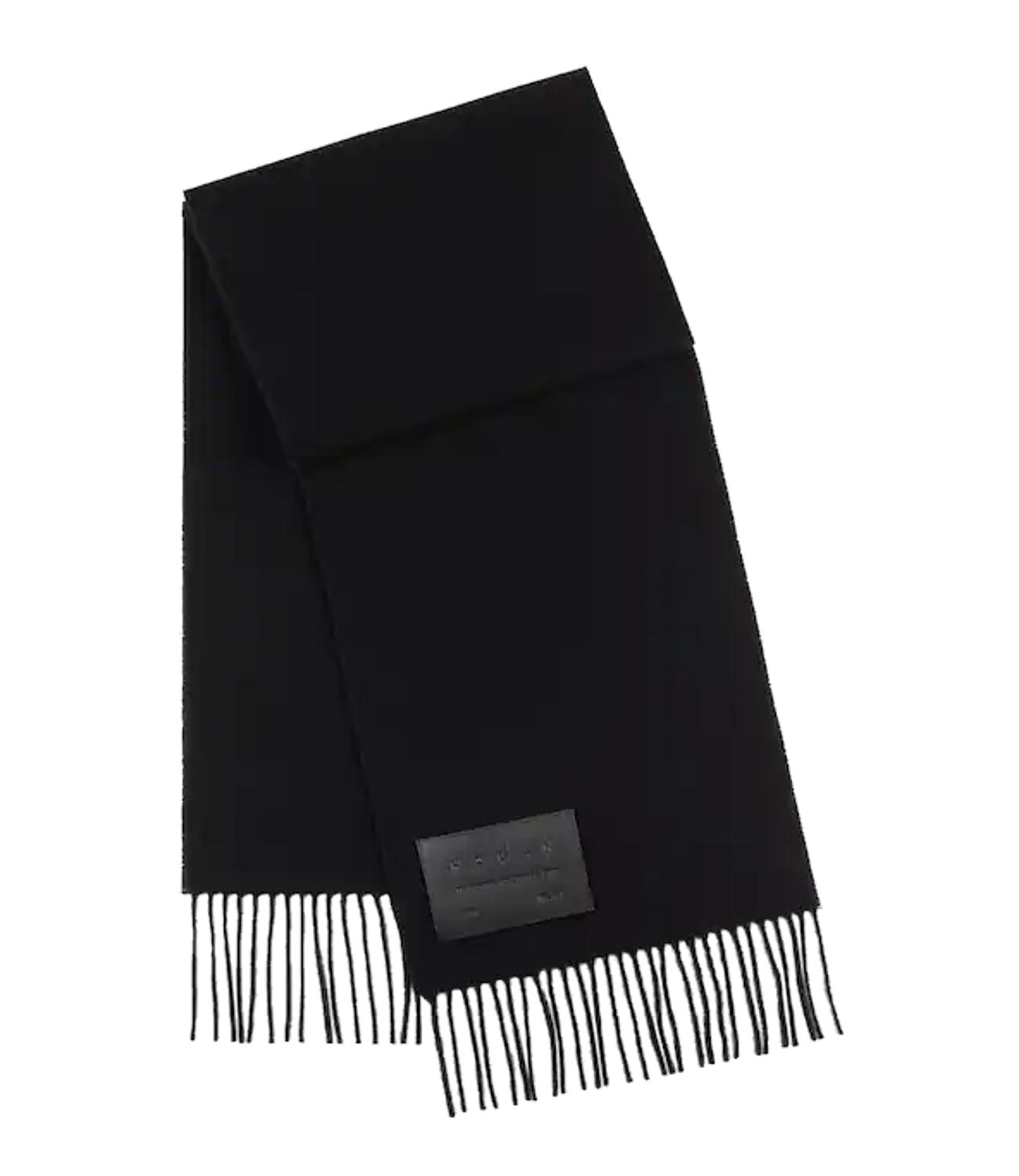Hogan Sciarpa Nera in lana e cashmir