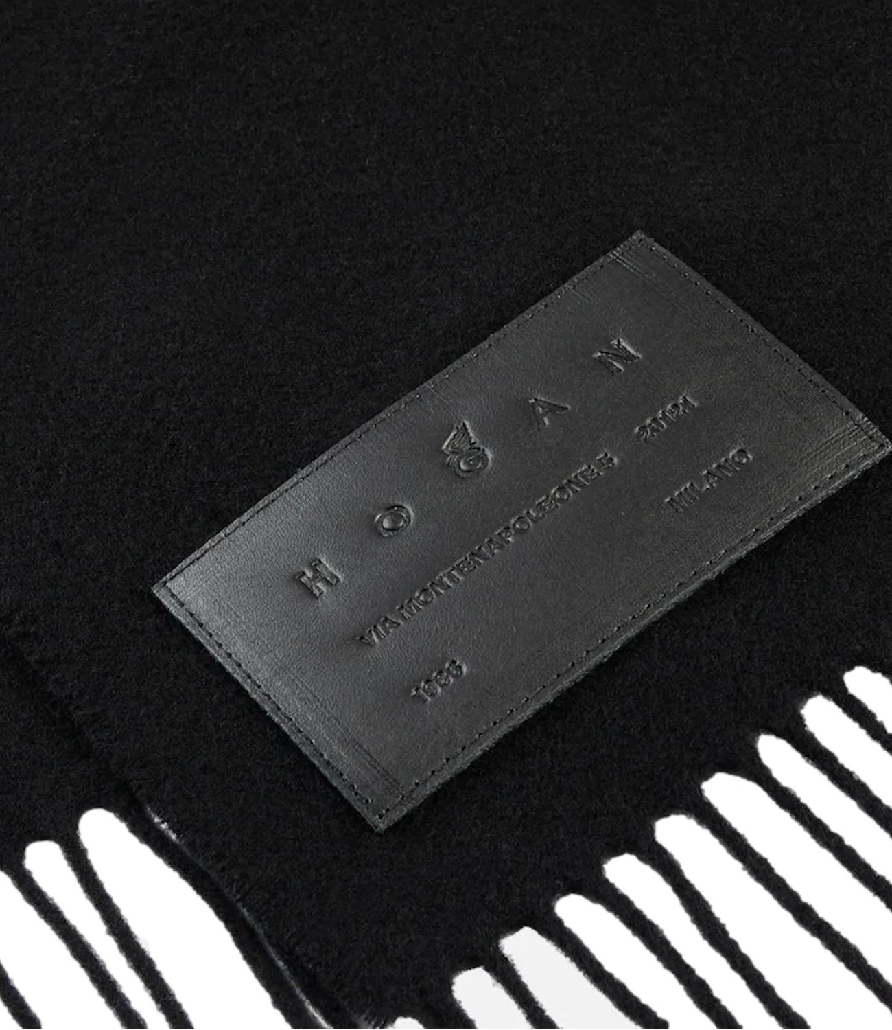 Hogan Sciarpa Nera in lana e cashmir