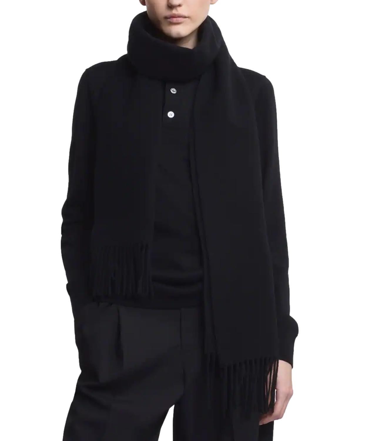 Hogan Sciarpa Nera in lana e cashmir