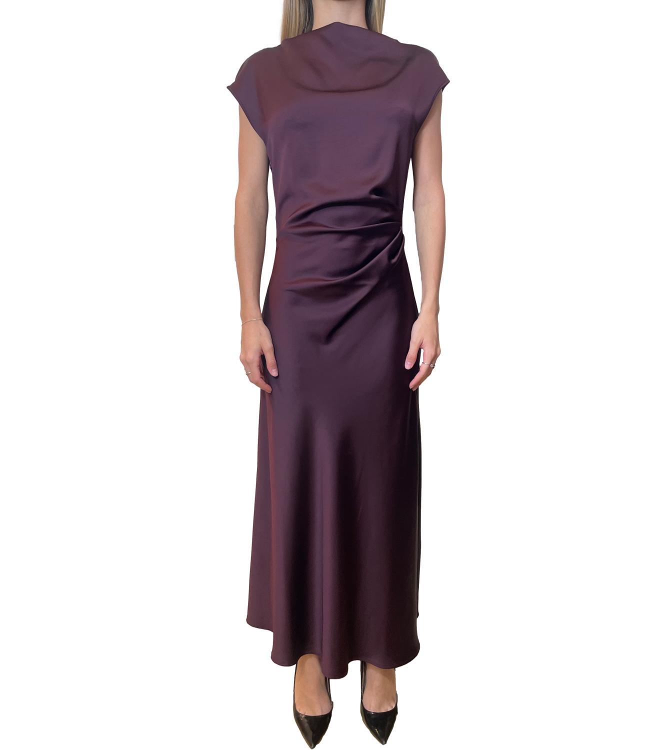 Imperial Abito Satin Prugna Donna