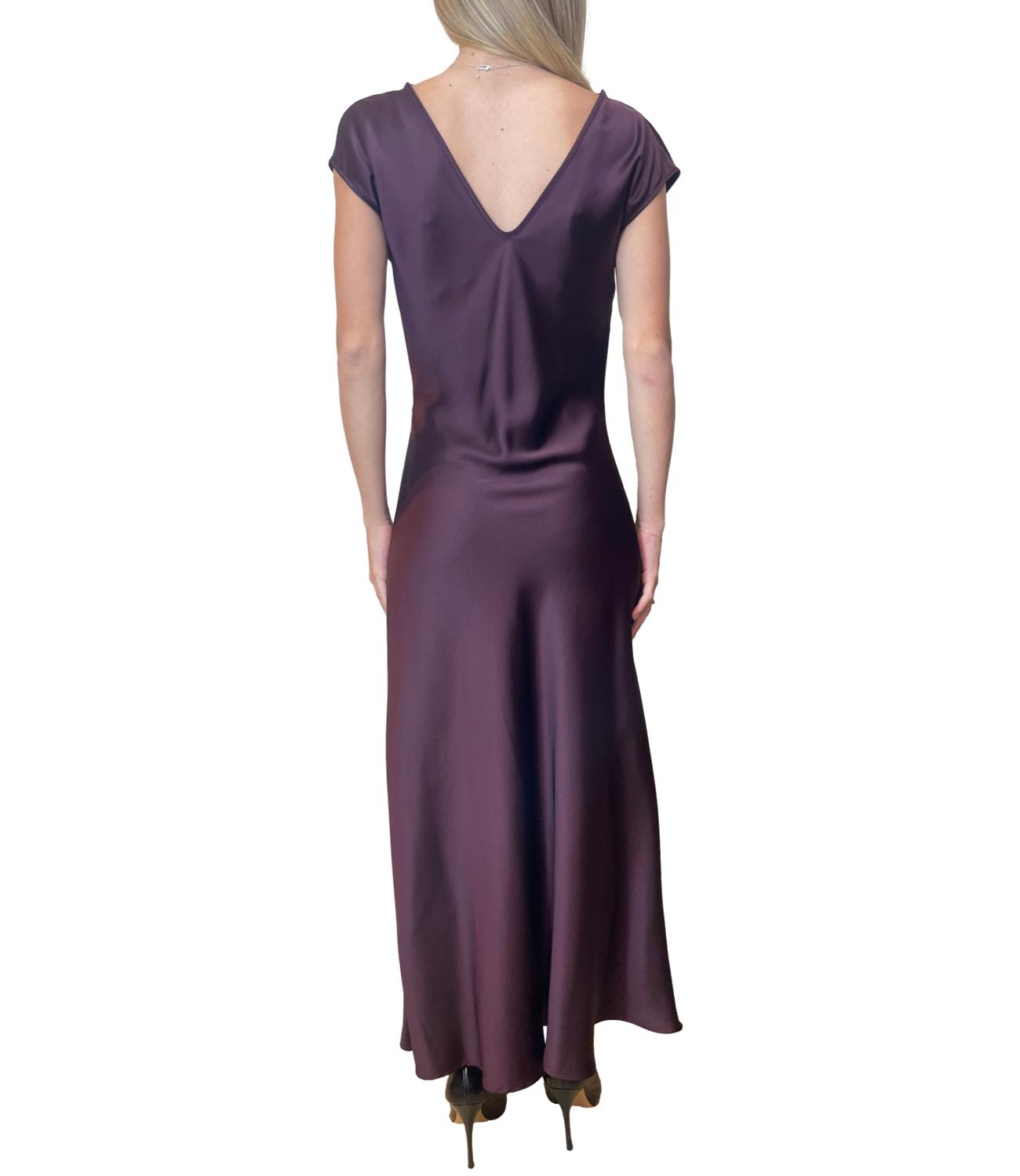 Imperial Abito Satin Prugna Donna