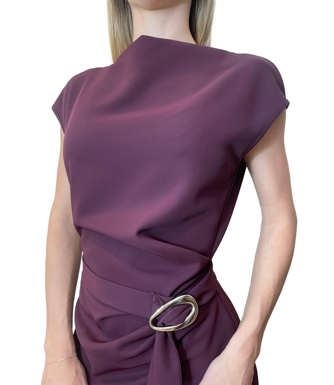 Imperial Abito C/Cintura Vino Donna