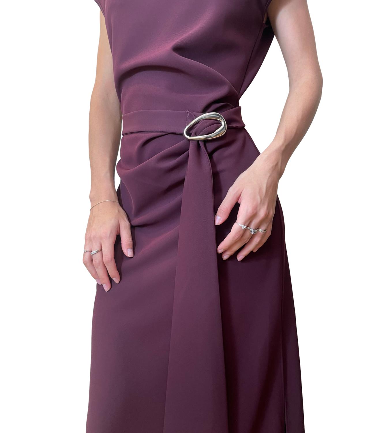Imperial Abito C/Cintura Vino Donna