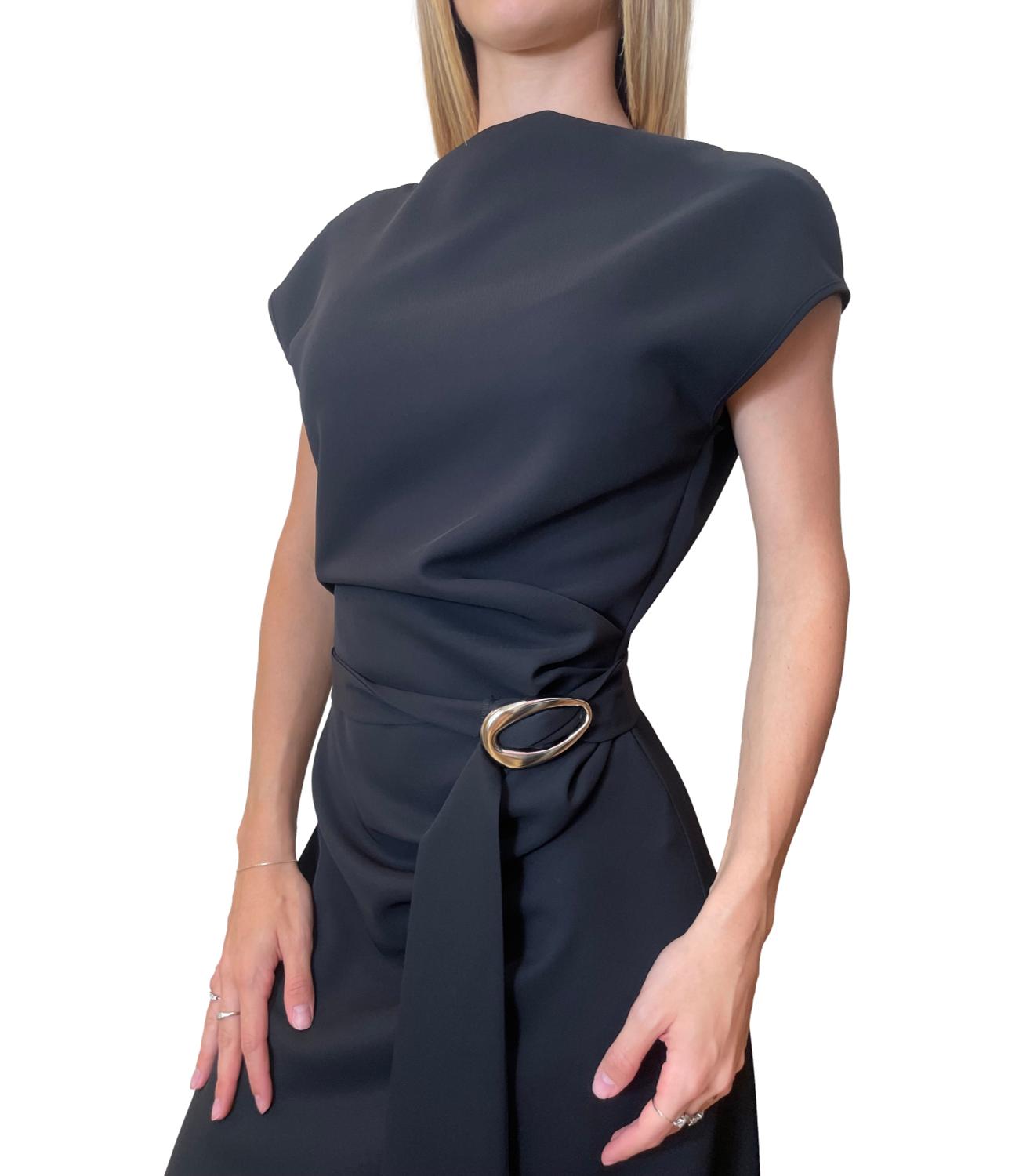 Imperial Abito C/Cintura Nero Donna