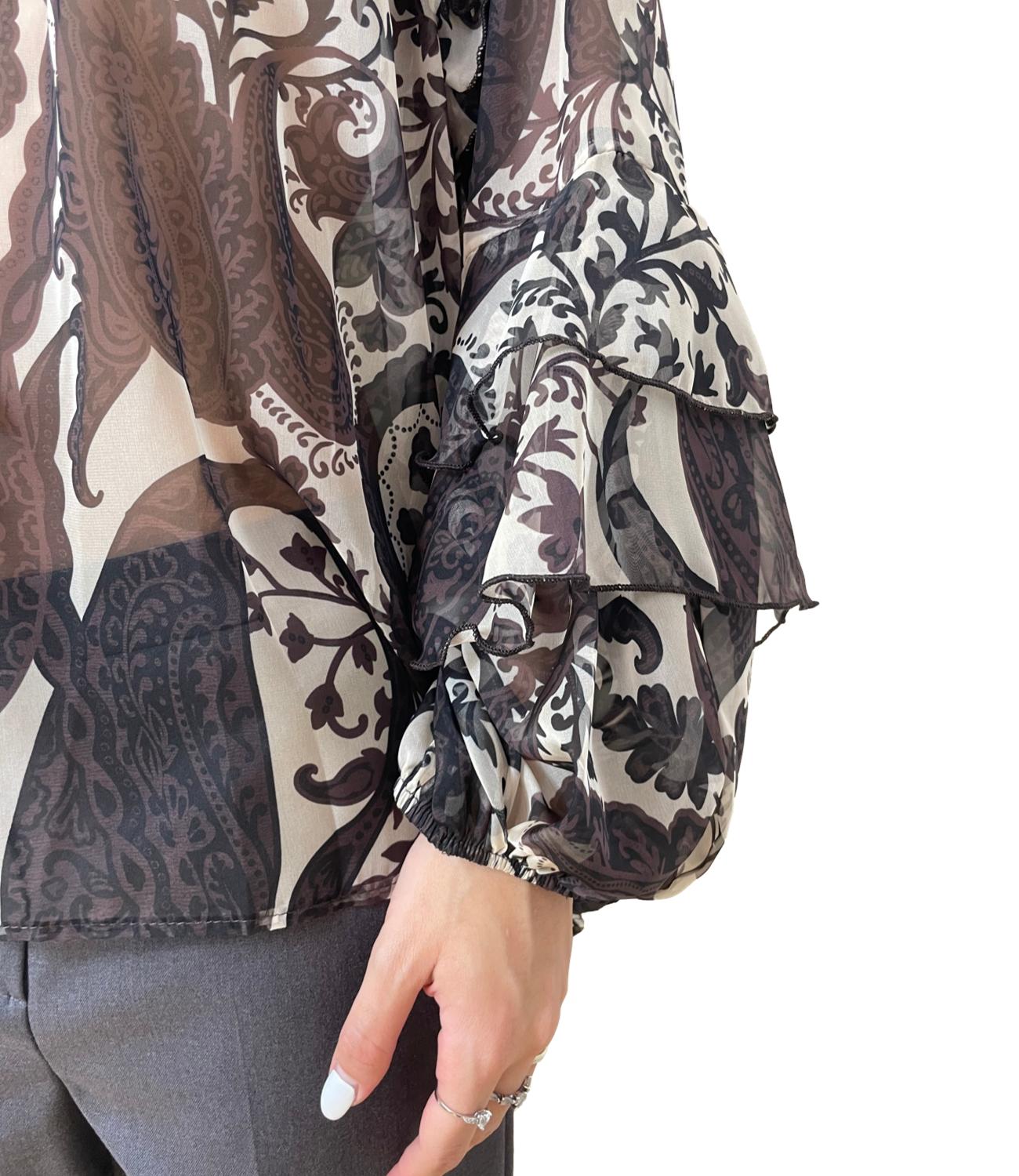 Imperial Camicia Fantasia Panna/Moro Donna