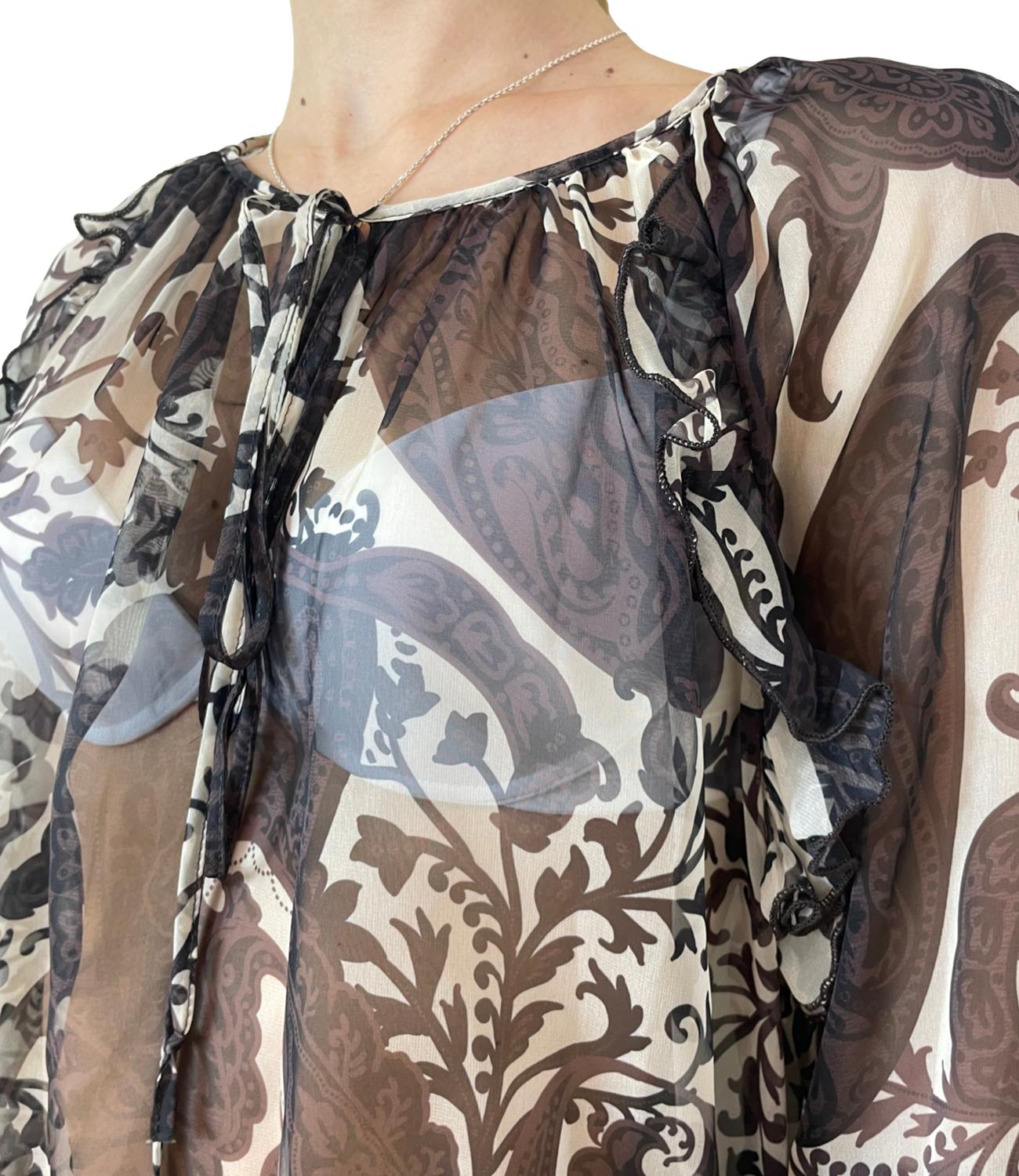 Imperial Camicia Fantasia Panna/Moro Donna