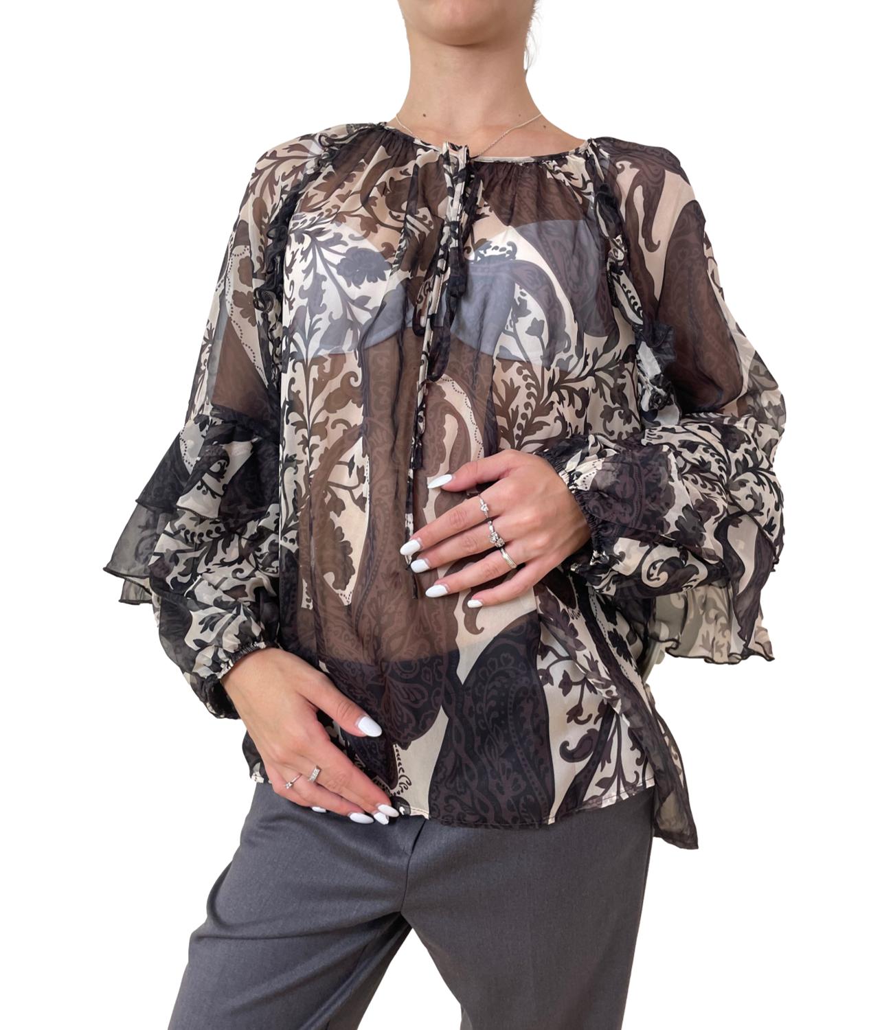 Imperial Camicia Fantasia Panna/Moro Donna
