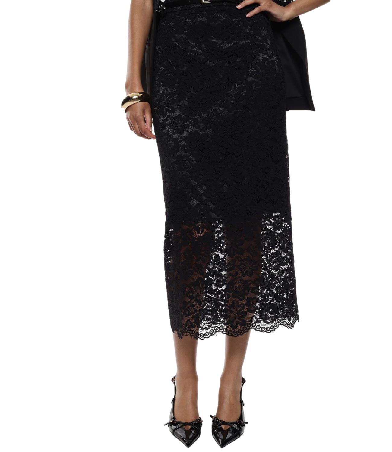 Imperial Gonna Pizzo Nero Donna