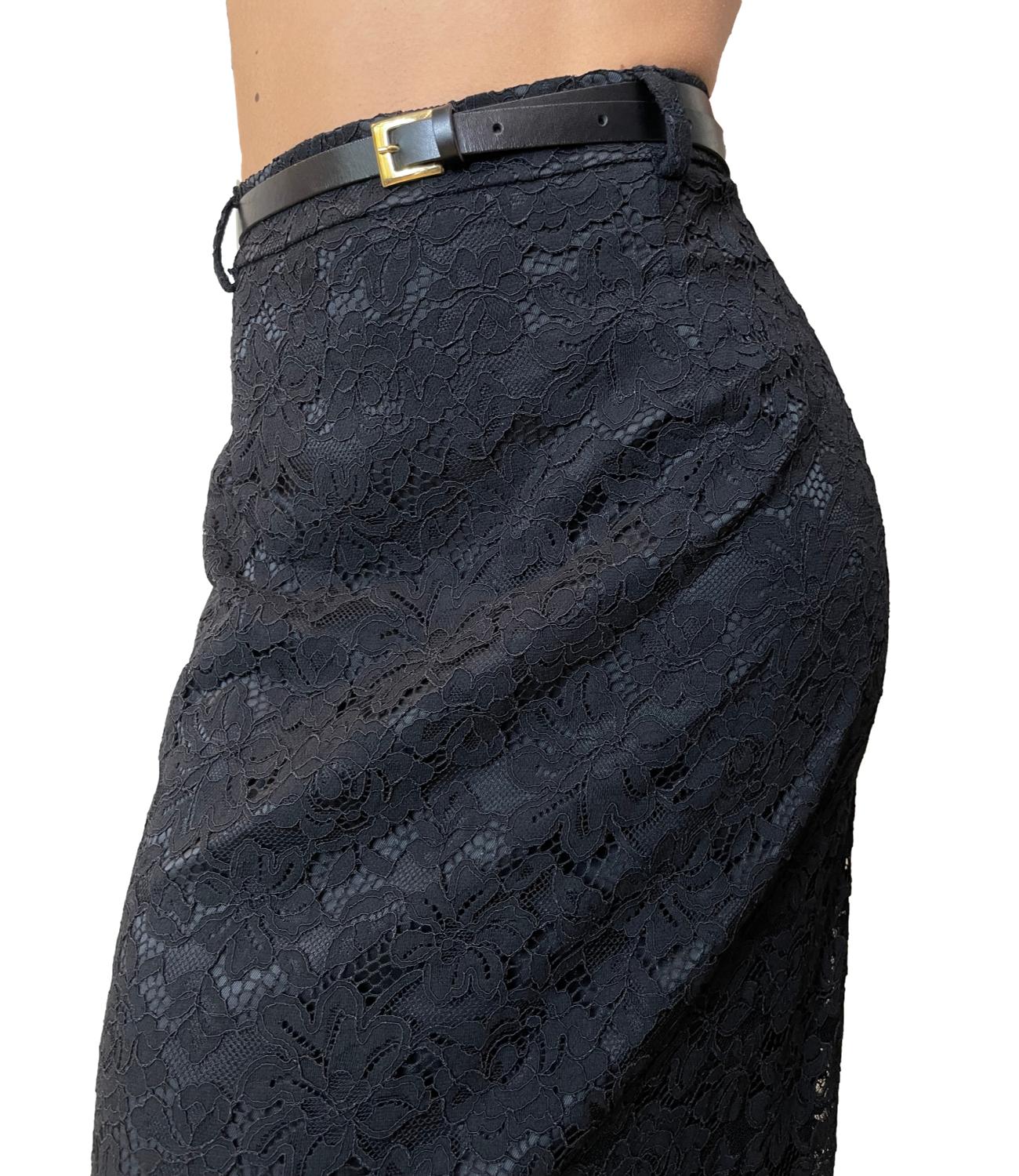 Imperial Gonna Pizzo Nero Donna
