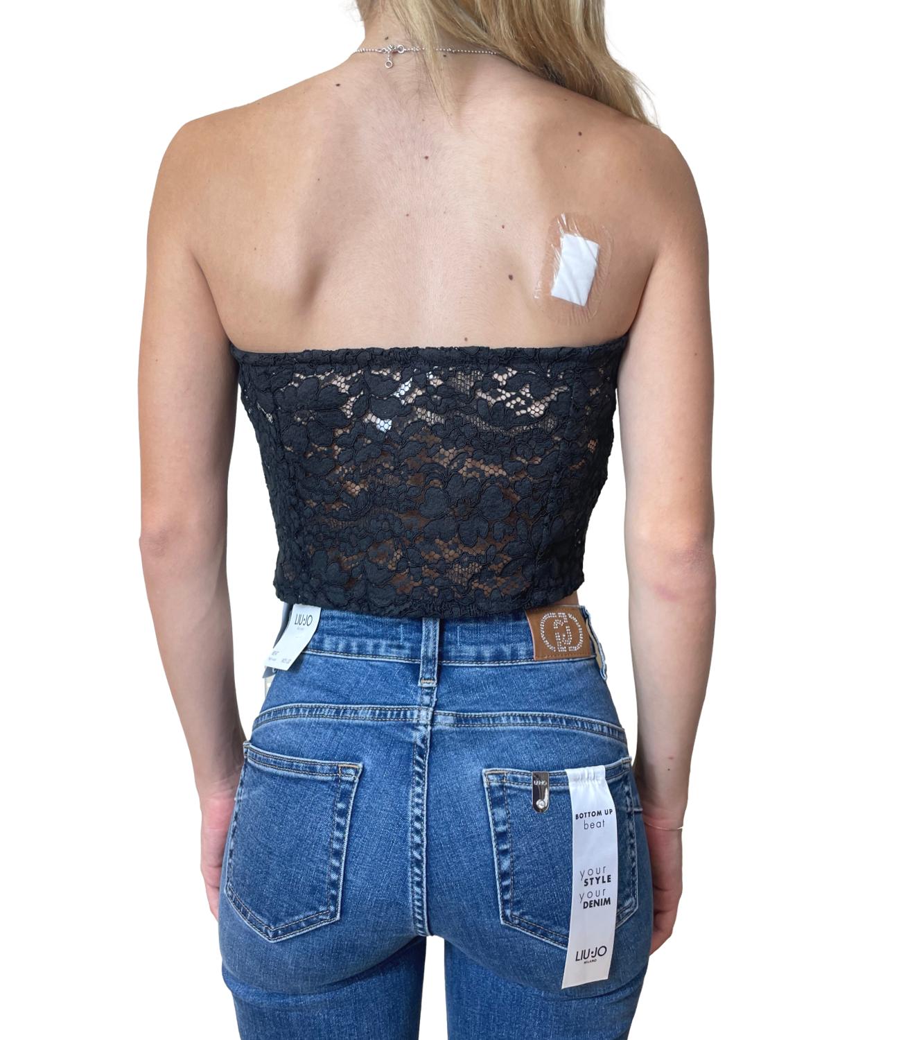 Imperial Top Pizzo Nero Donna