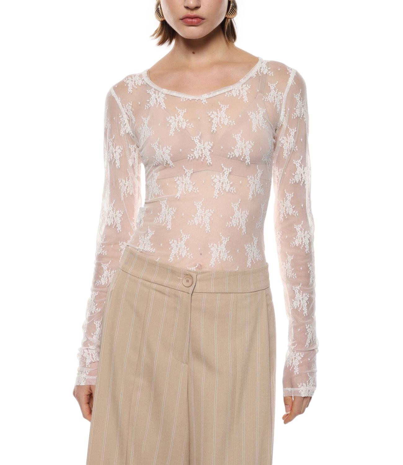 Imperial T-shirt Pizzo Avorio Donna