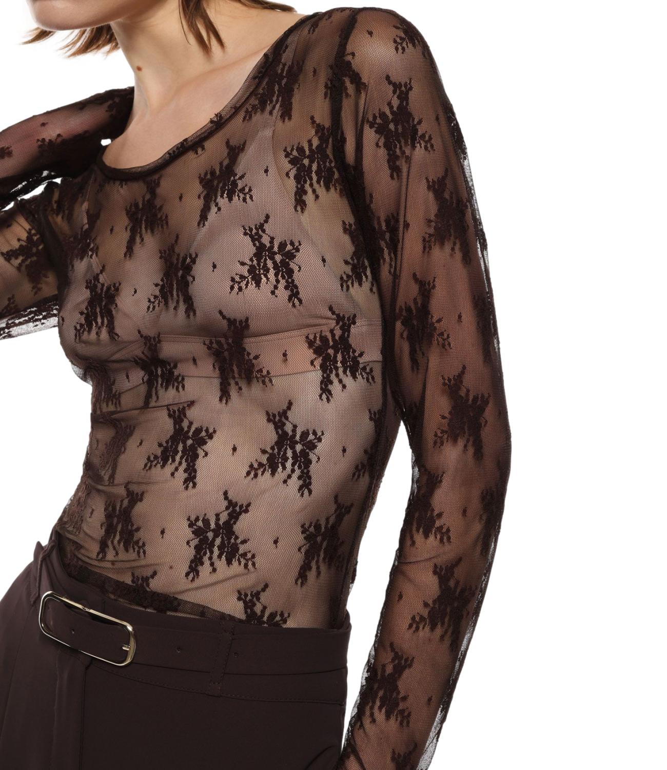 Imperial T-shirt Pizzo Cioccolato Donna