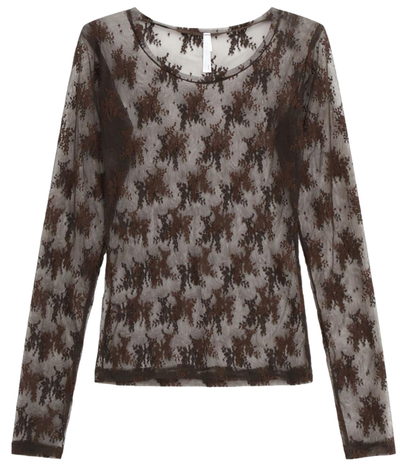 Imperial T-shirt Pizzo Cioccolato Donna