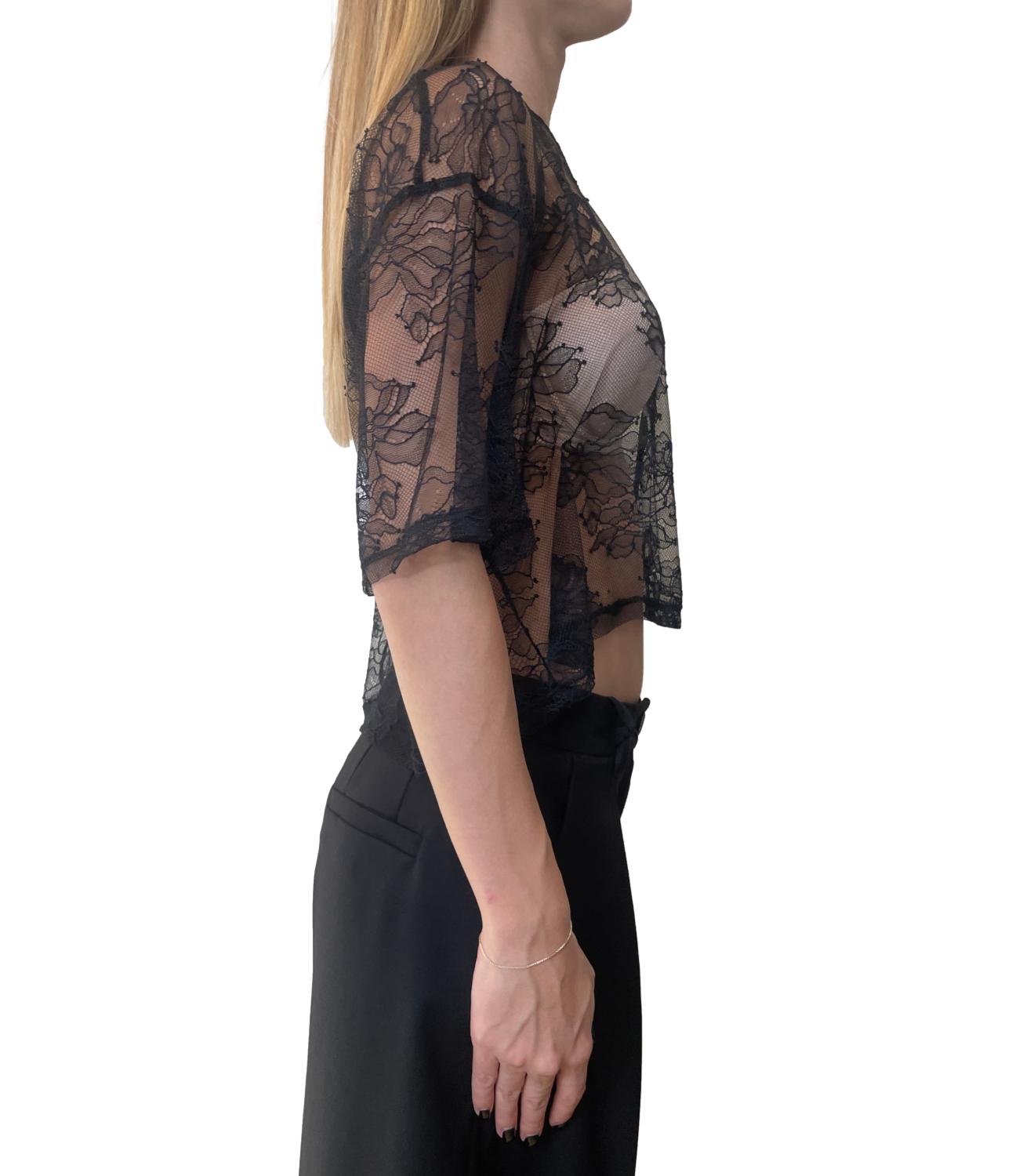 Imperial T-shirt Pizzo Nero Donna