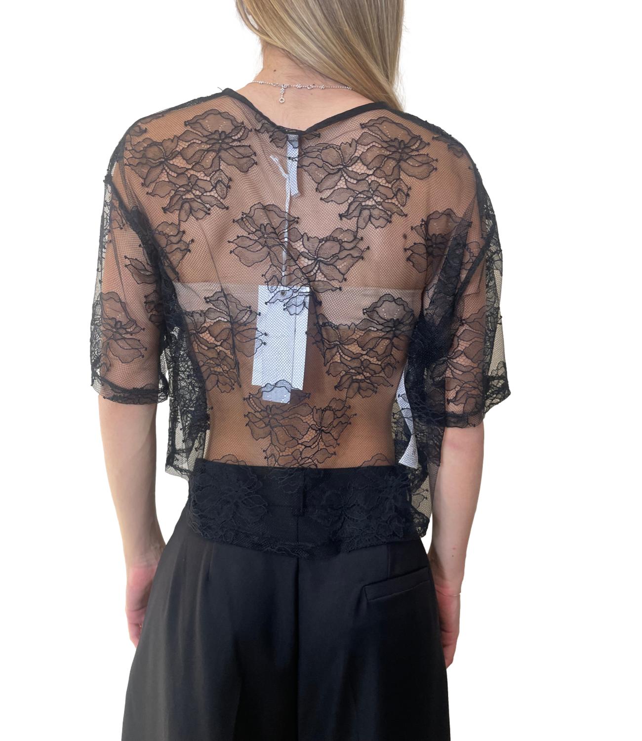 Imperial T-shirt Pizzo Nero Donna