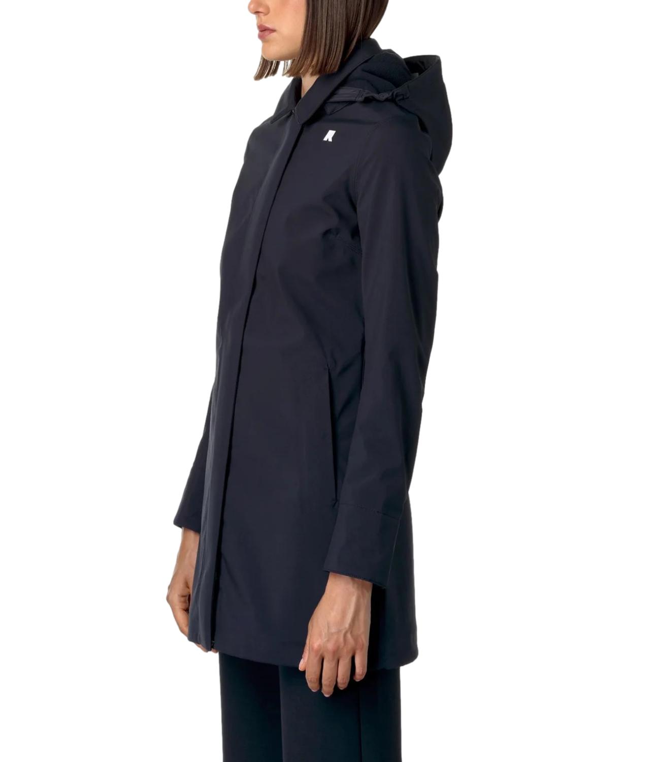 Kway giubbino lungo Mathy bonded blu donna
