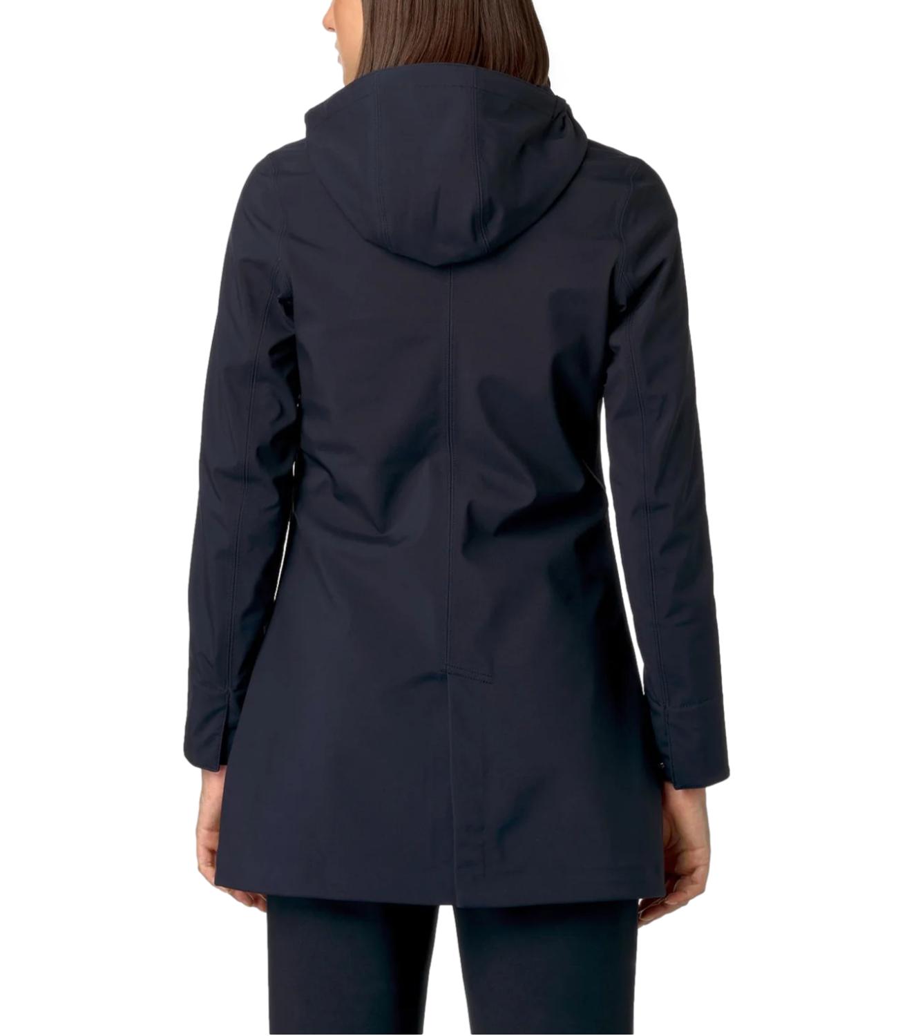 Kway giubbino lungo Mathy bonded blu donna