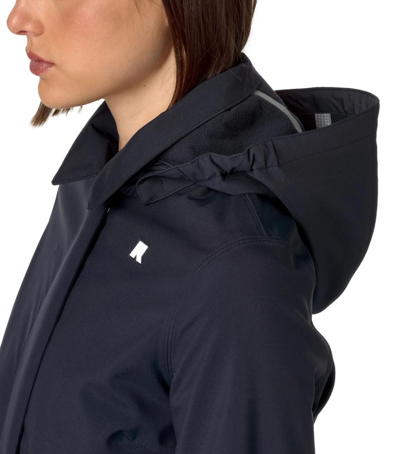 Kway giubbino lungo Mathy bonded blu donna