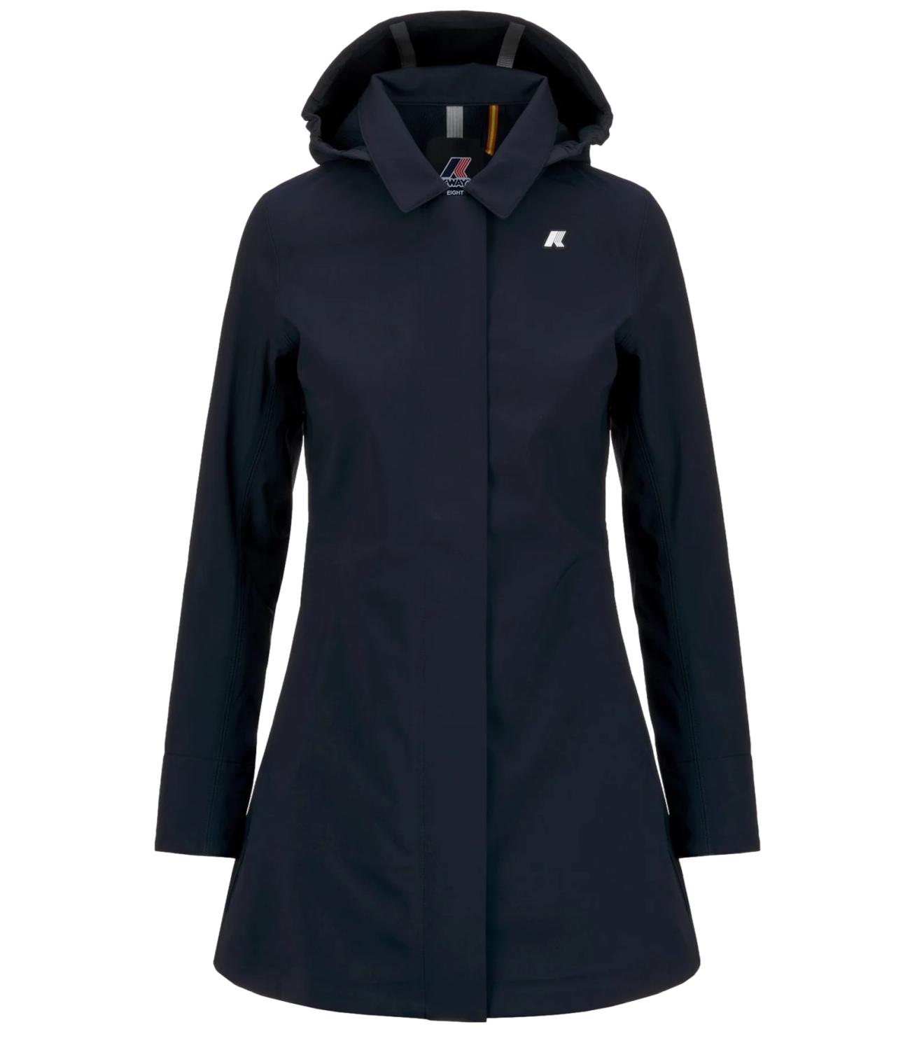 Kway giubbino lungo Mathy bonded blu donna