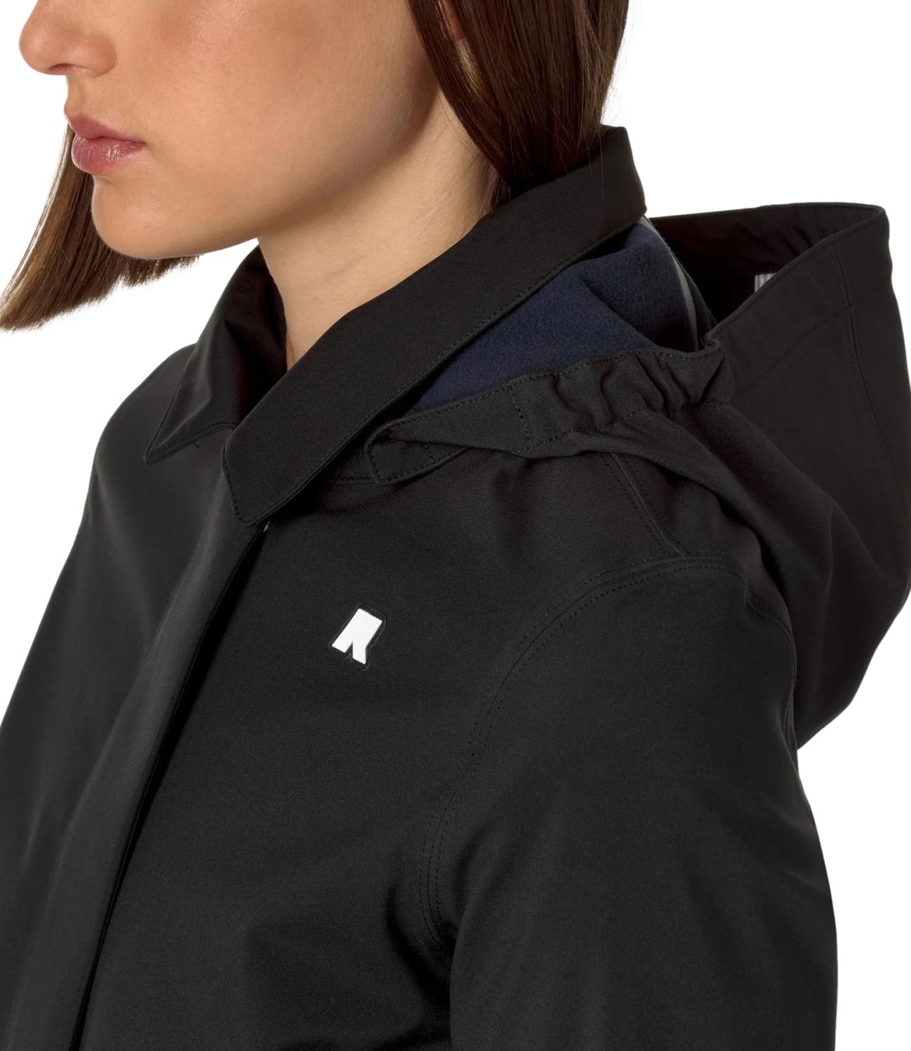 Kway giubbino lungo Mathy bonded black pure donna