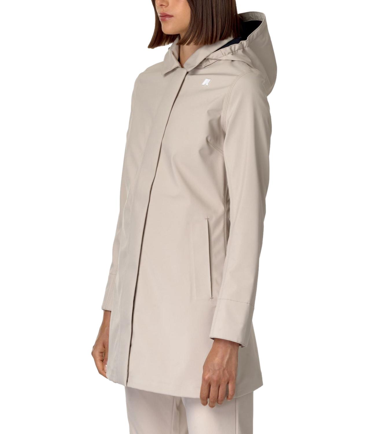 Kway giubbino lungo Mathy bonded beige green oak donna