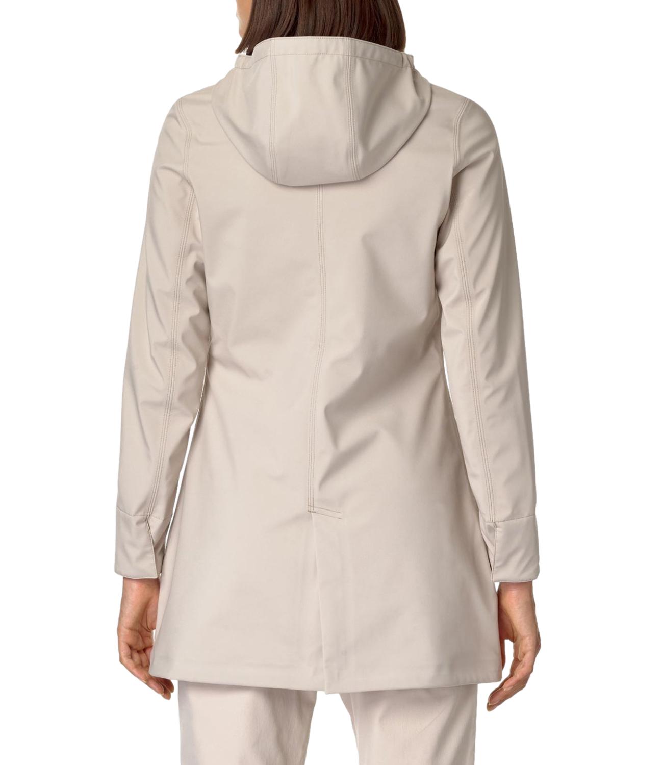 Kway giubbino lungo Mathy bonded beige green oak donna