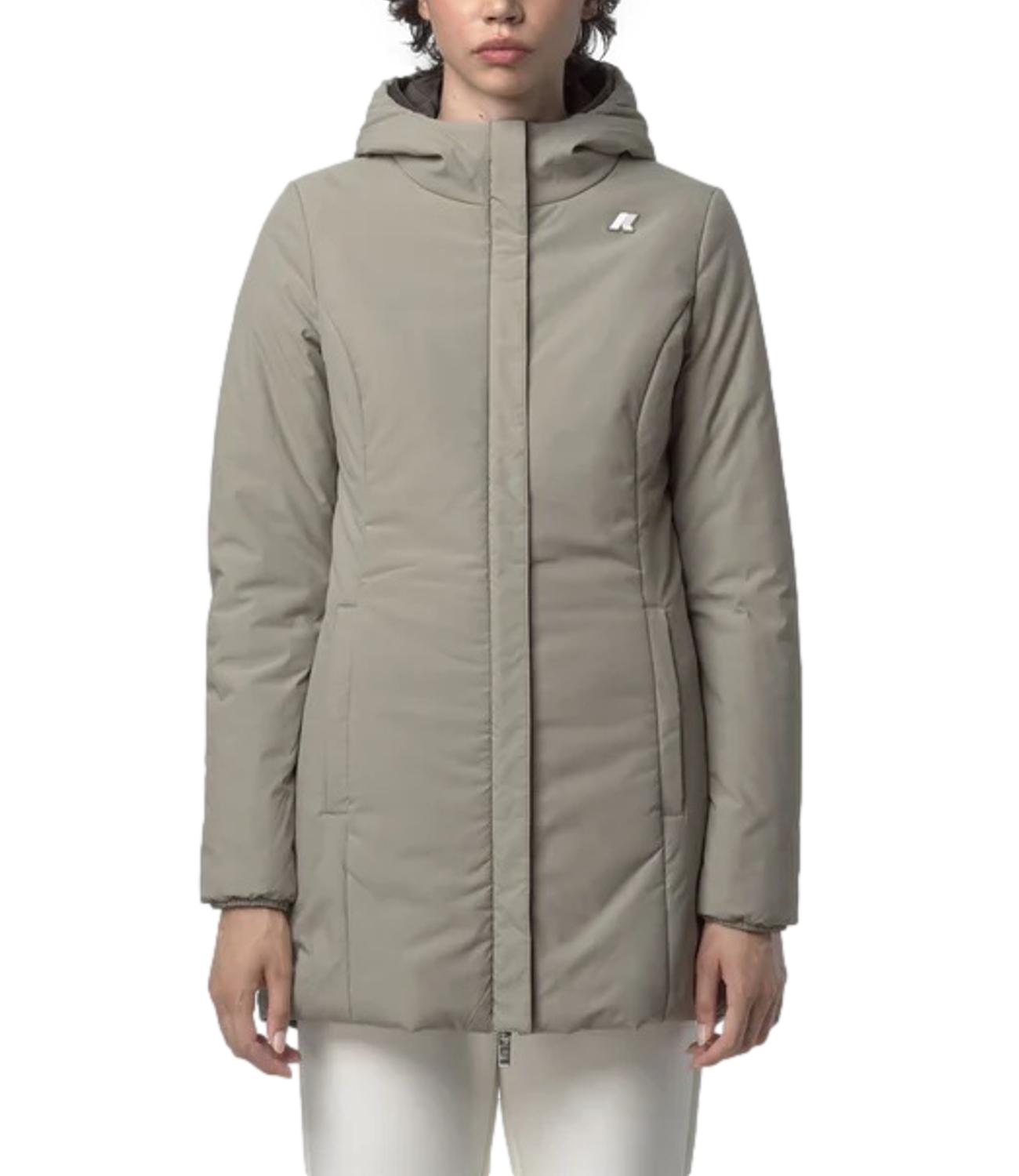 K-way Denise st warm reversible white gardenia green oak
