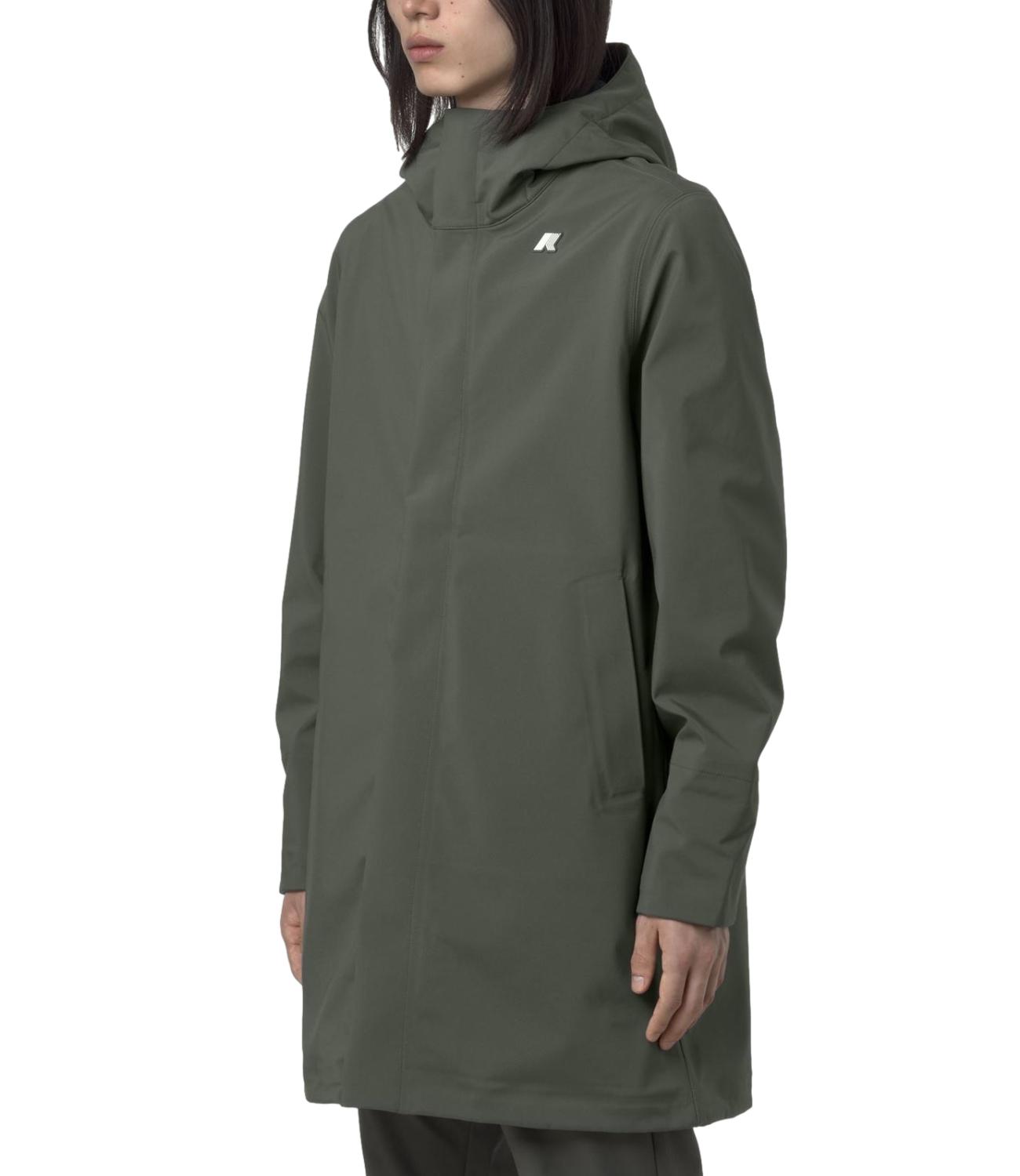 Giubbino lungo Thomas Bonded verde militare