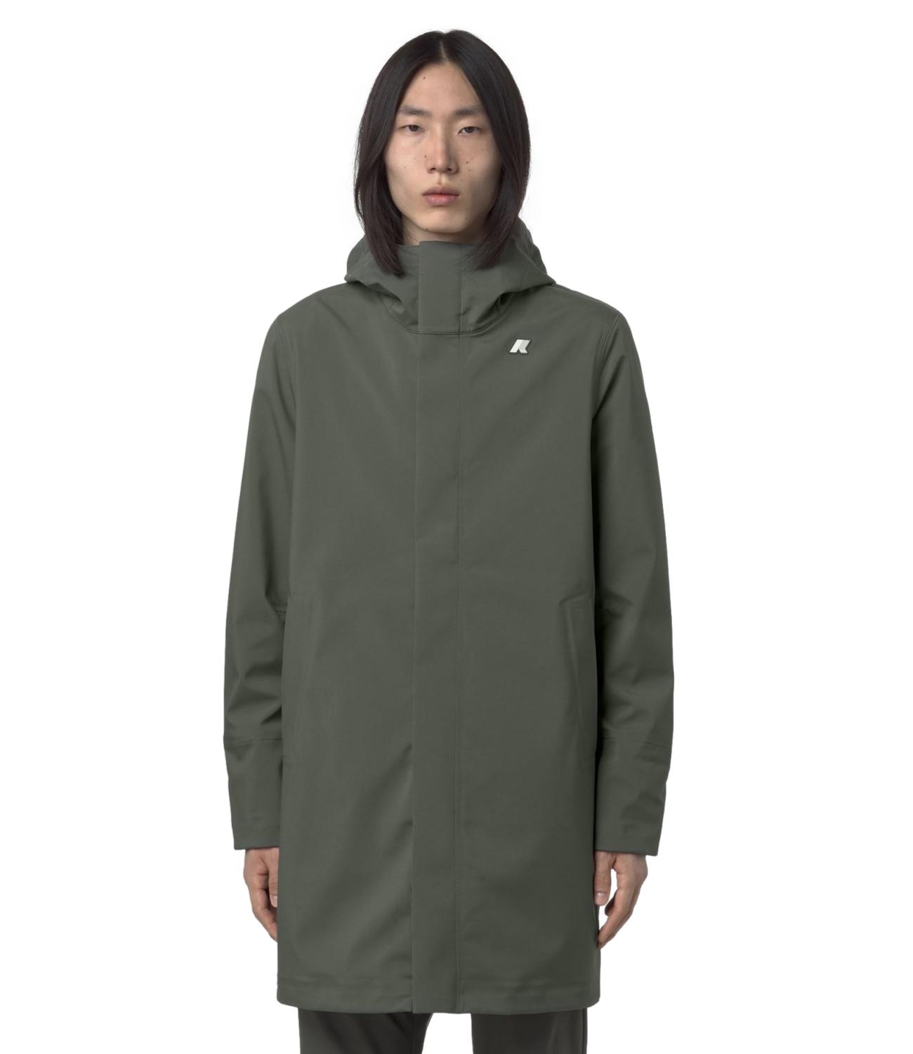 Giubbino lungo Thomas Bonded verde militare
