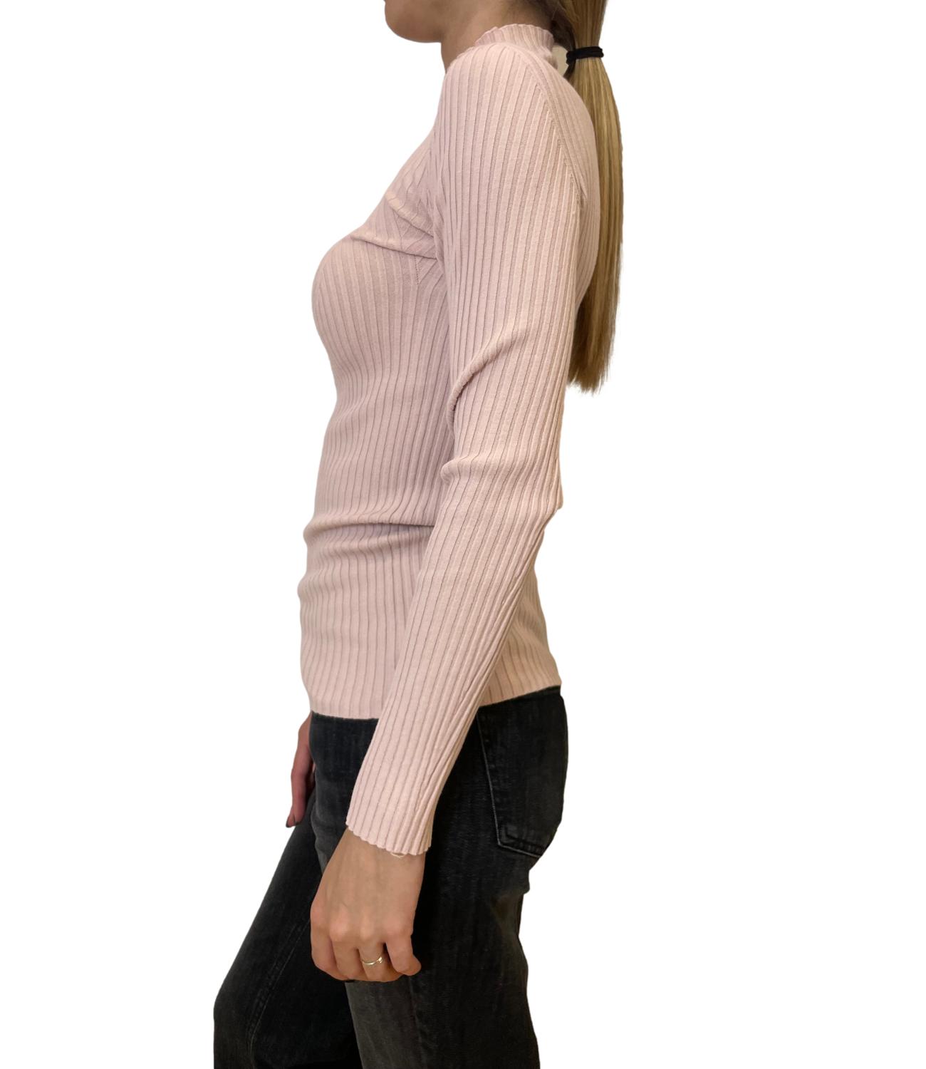 Kontatto maglia lupetto a coste pastello donna
