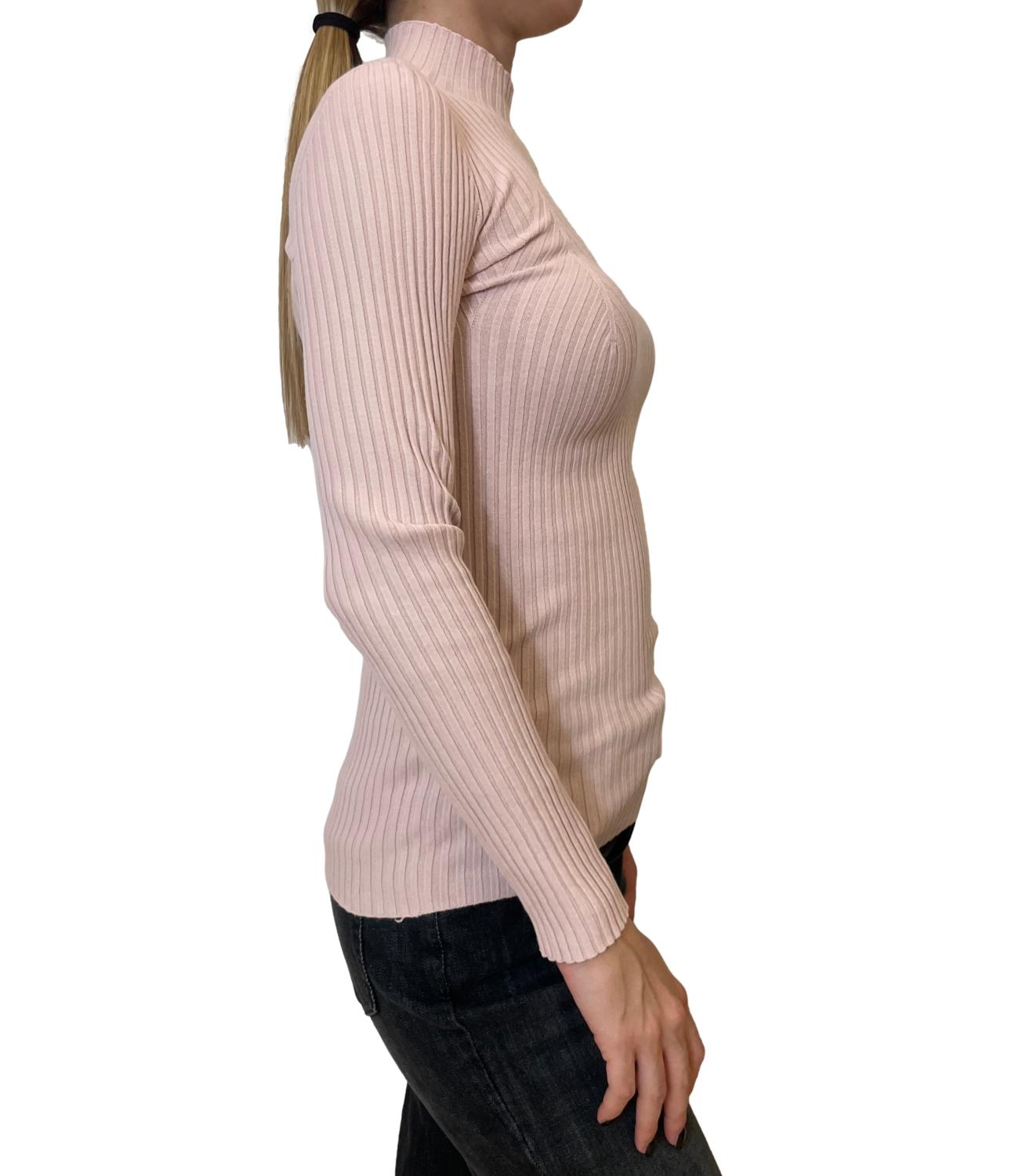 Kontatto maglia lupetto a coste pastello donna