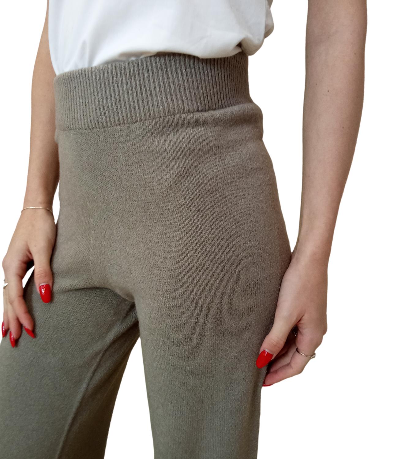 Kontatto Pantalone Morbido Tortora Donna