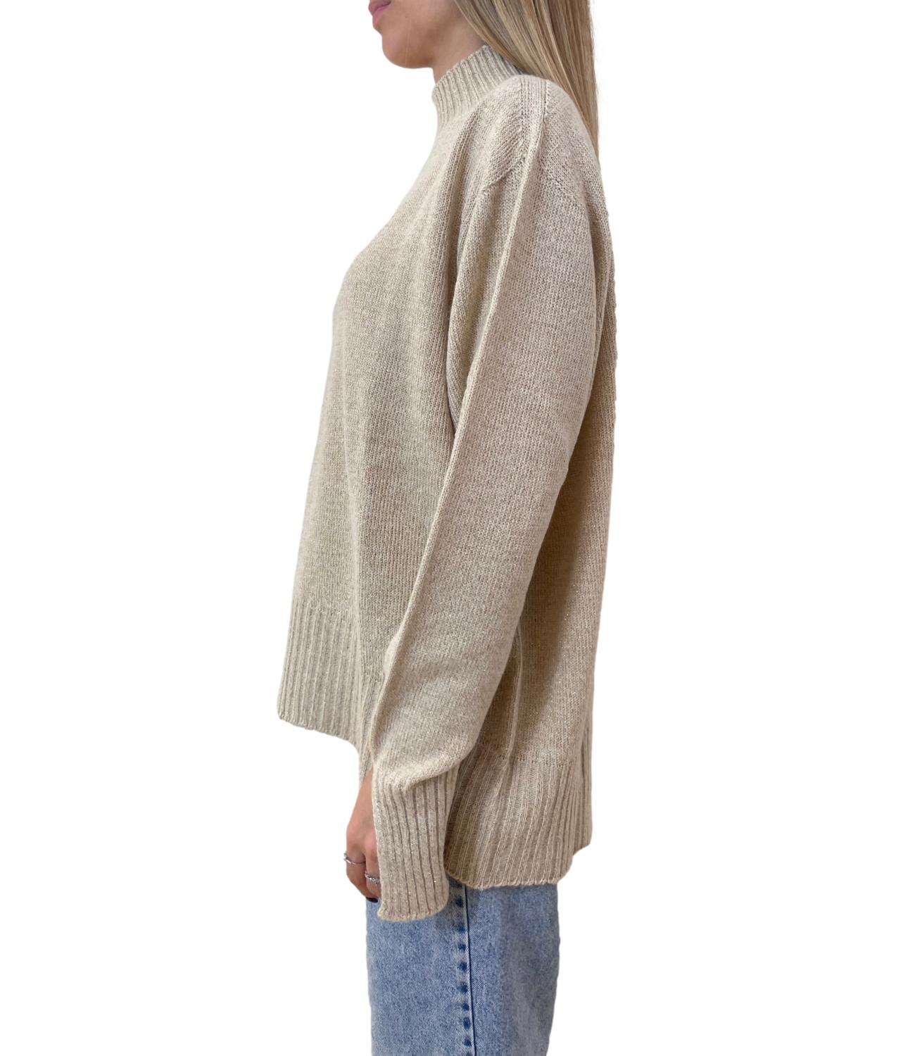 Kontatto maglia beige/oro donna