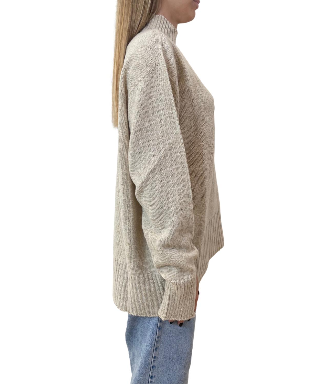Kontatto maglia beige/oro donna