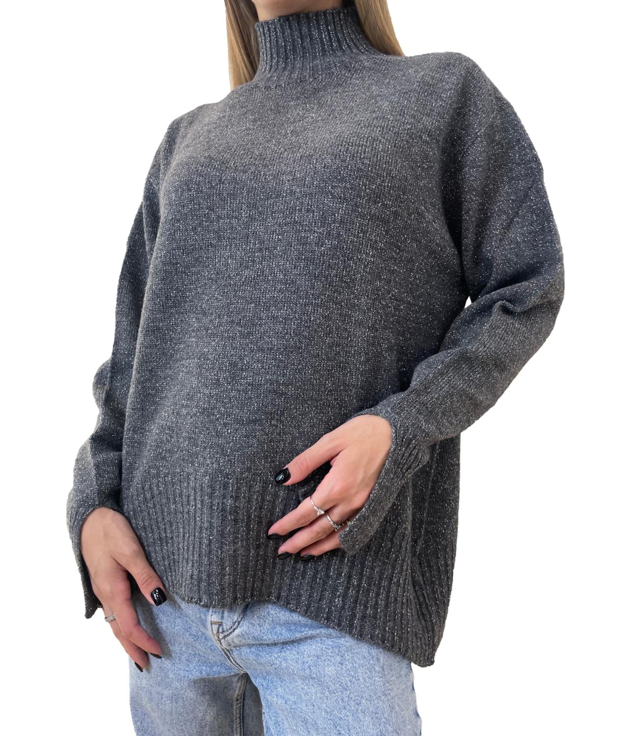 Kontatto maglia grigio/argento donna