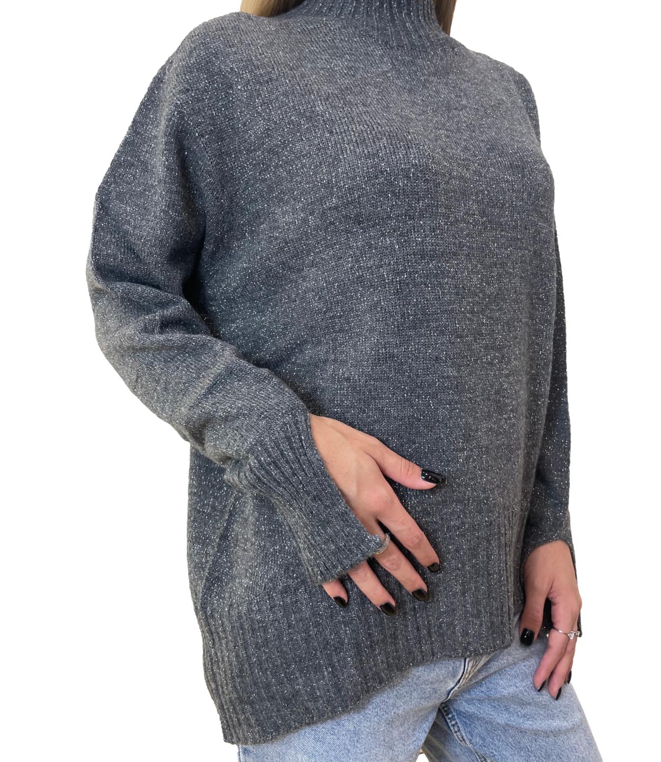 Kontatto maglia grigio/argento donna