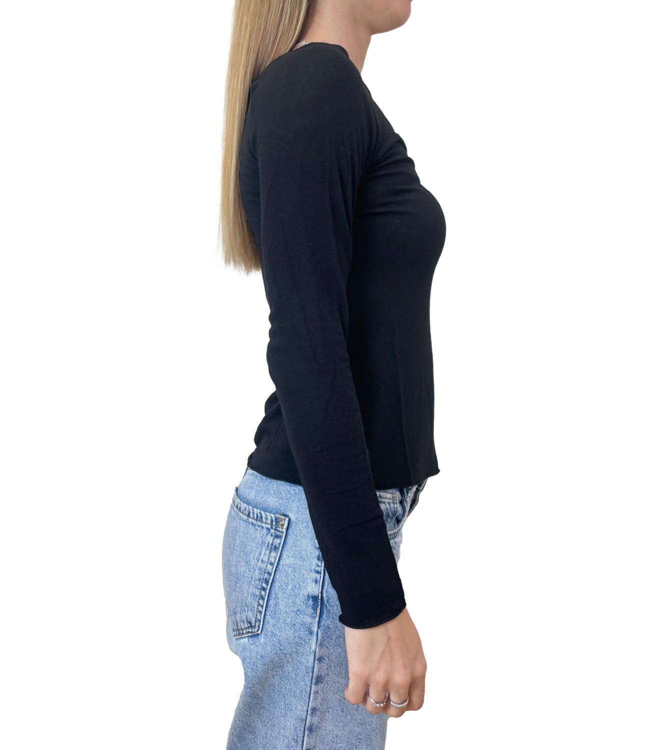 Kontatto Maglia a barca Nera Donna