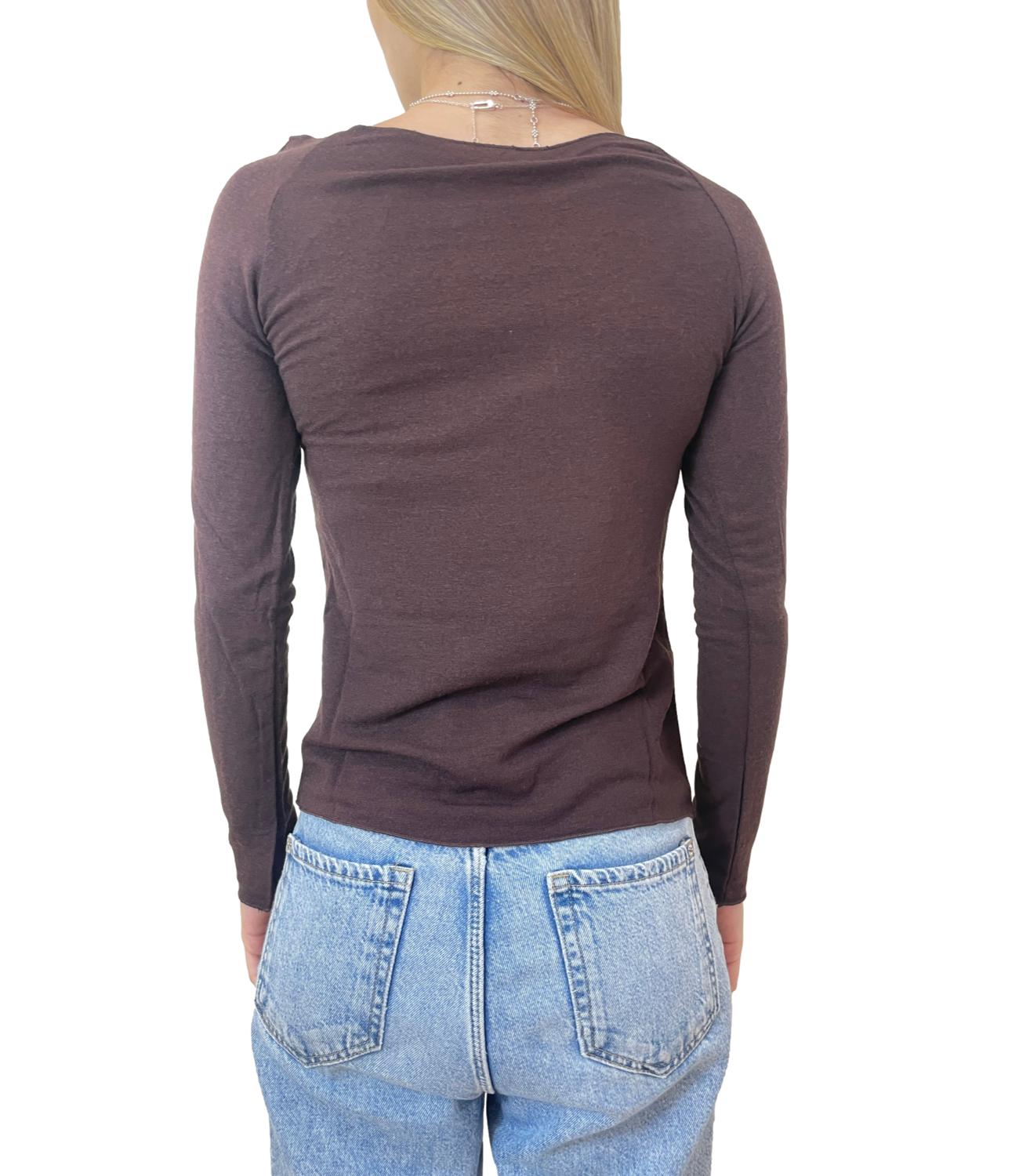 Kontatto Maglia a barca Mogano Donna