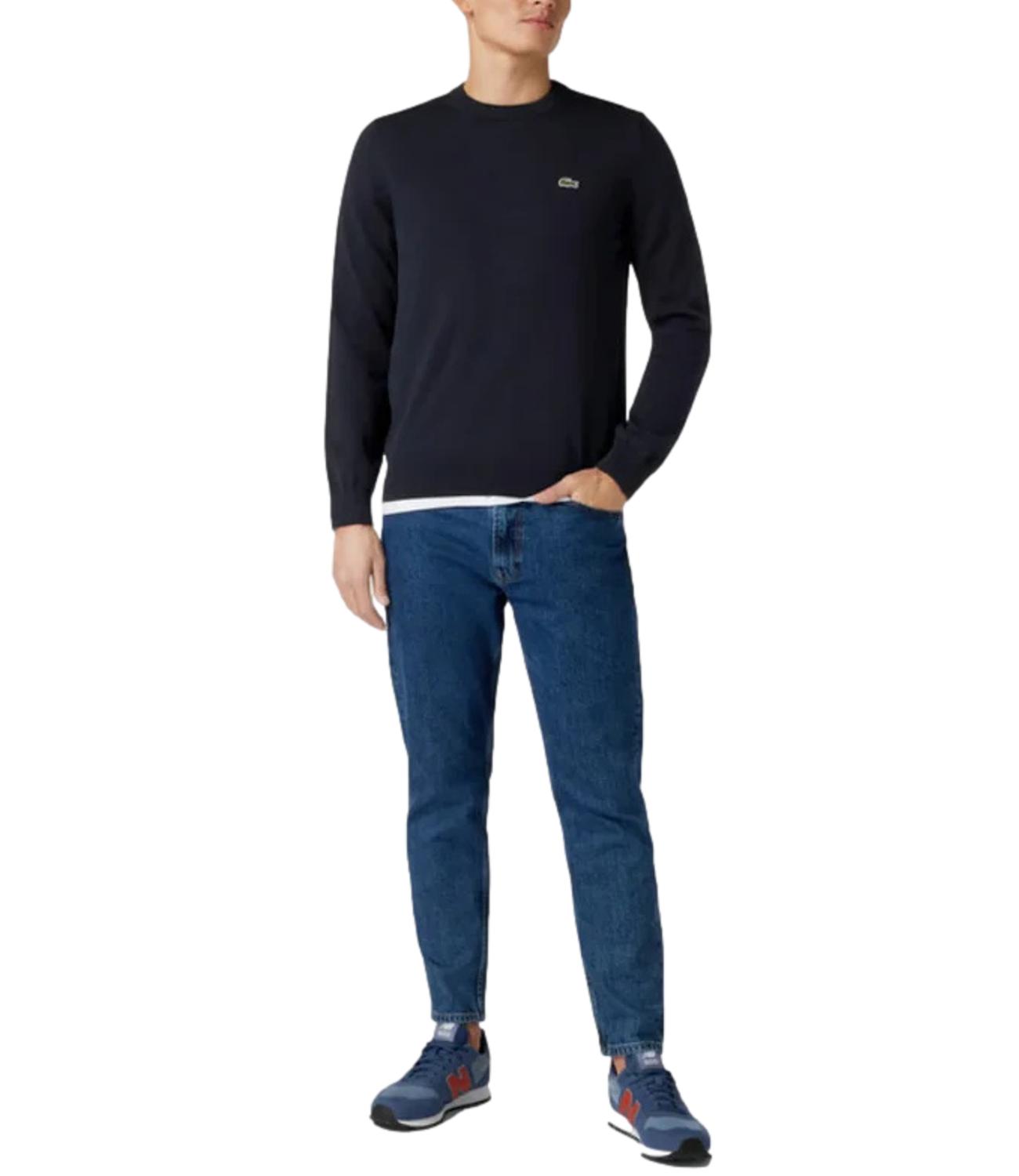 Pullover blu Lacoste uomo