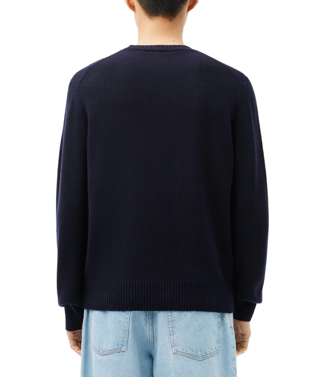Pullover Lacoste in lana blu