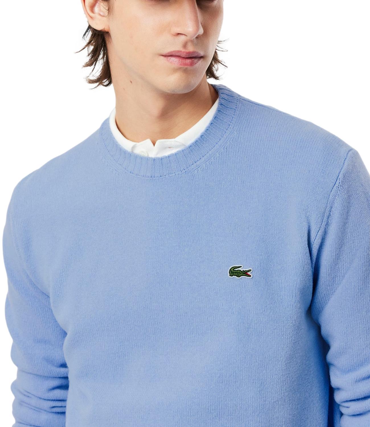 Pullover celeste lana