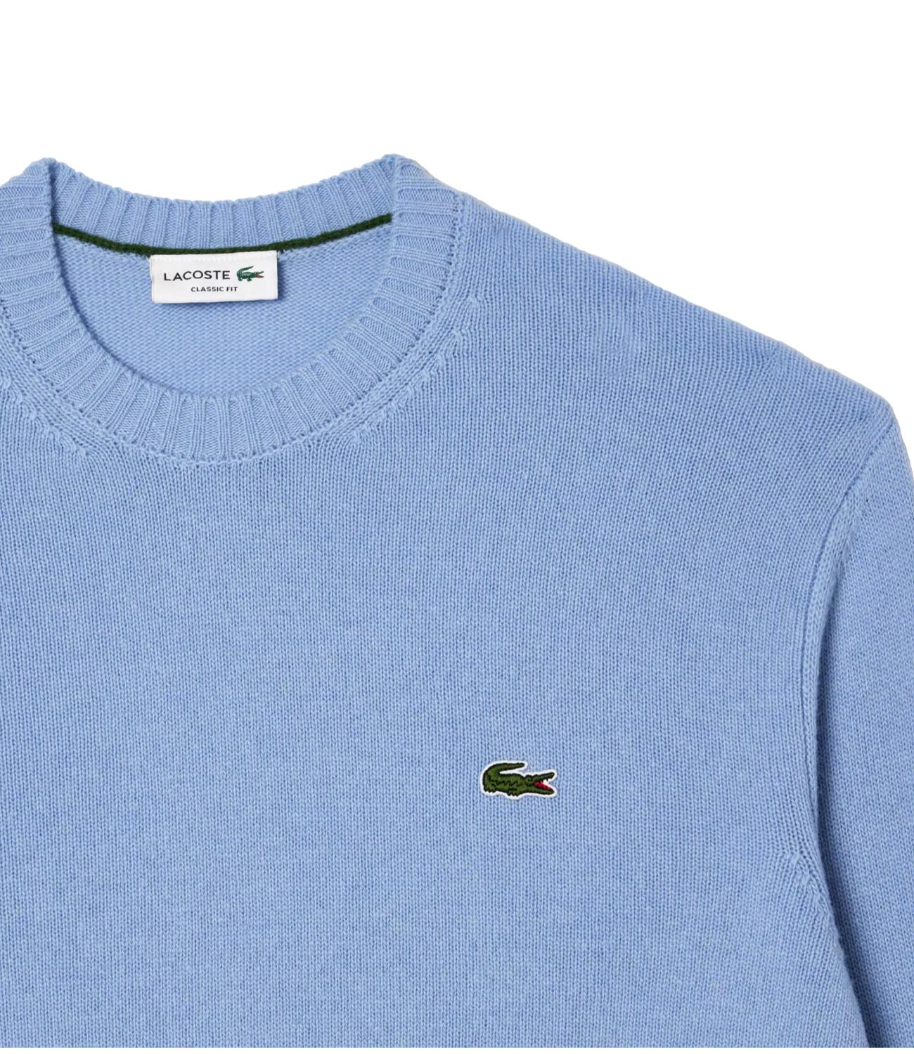 Pullover celeste lana