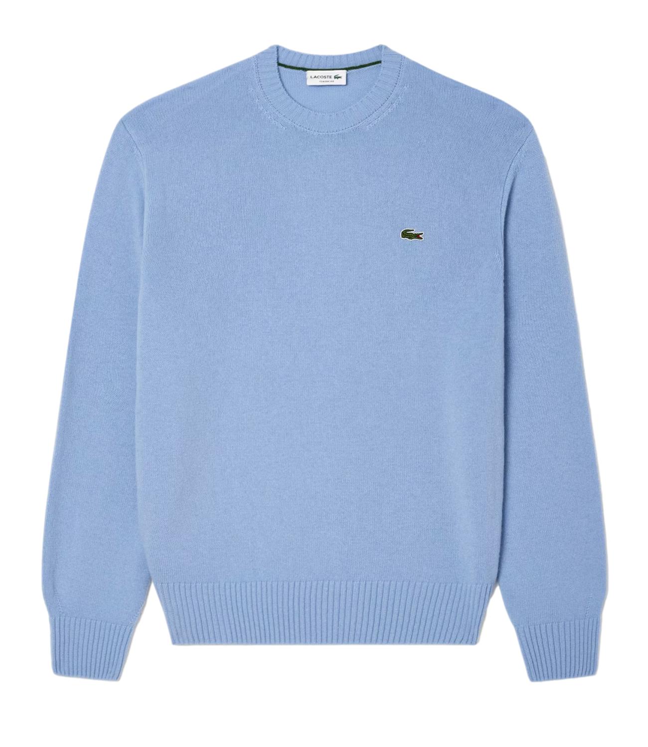 Pullover celeste lana
