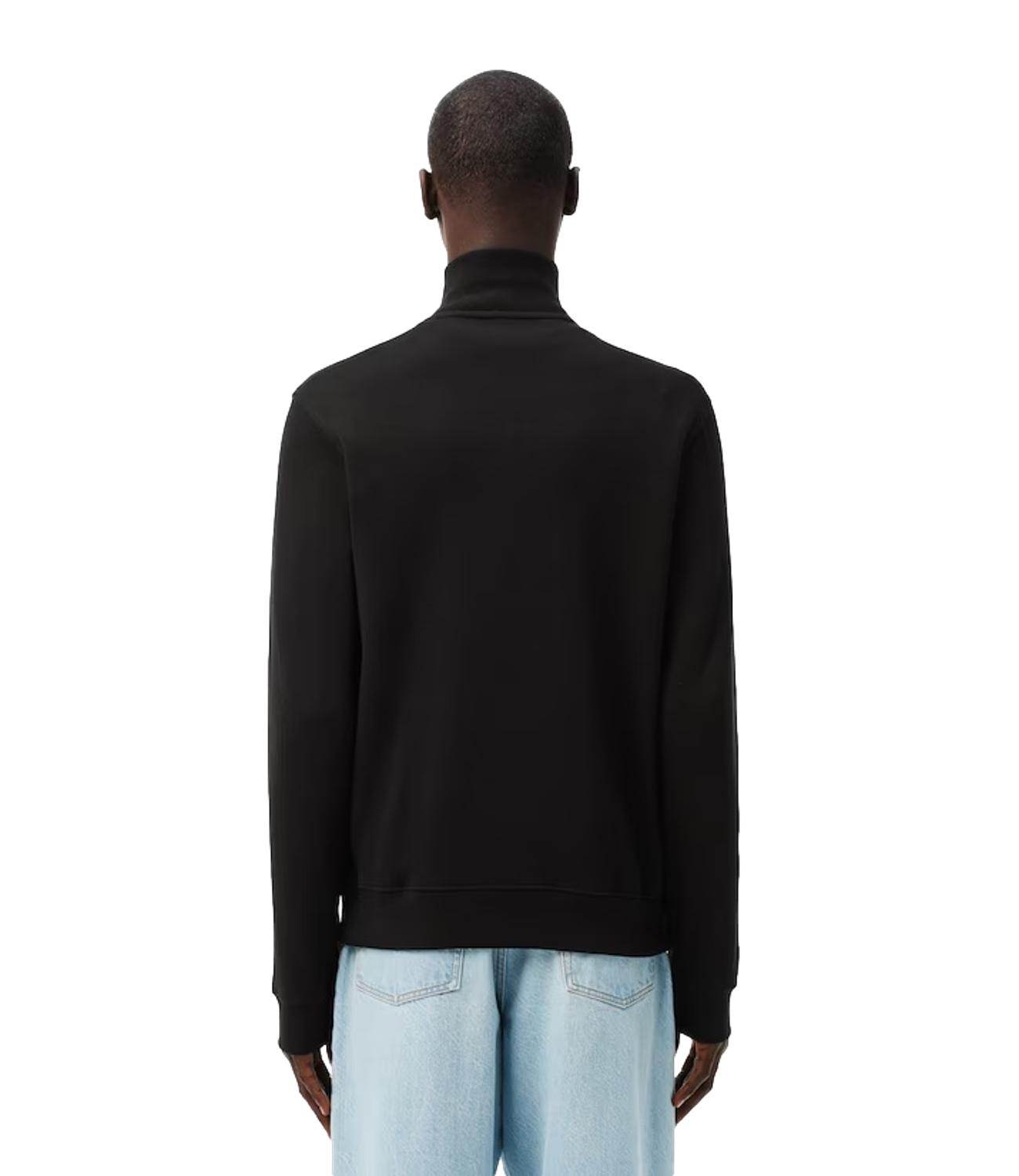 Pullover mezza zip nero