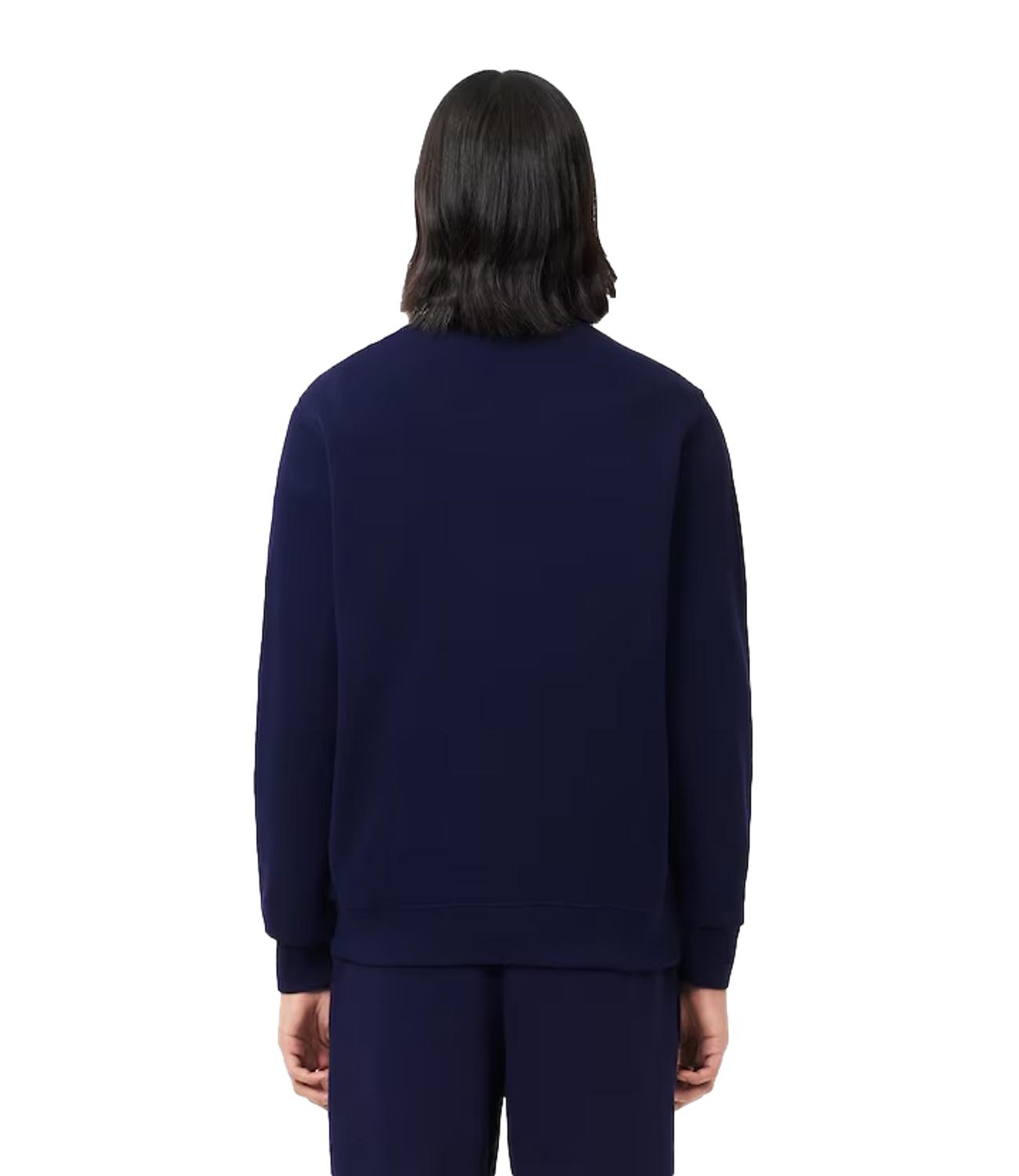 Pullover mezza zip blu