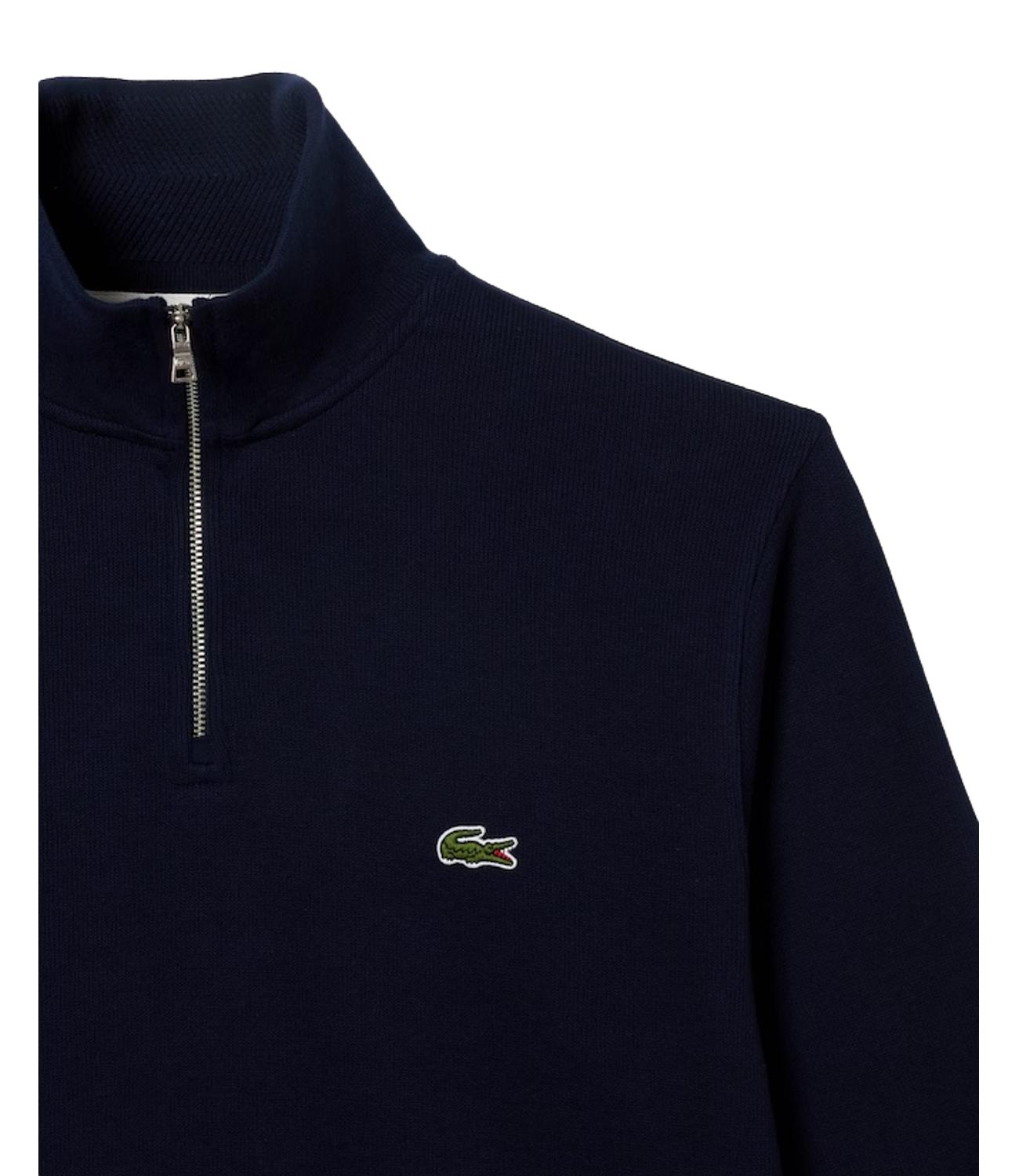 Pullover mezza zip blu
