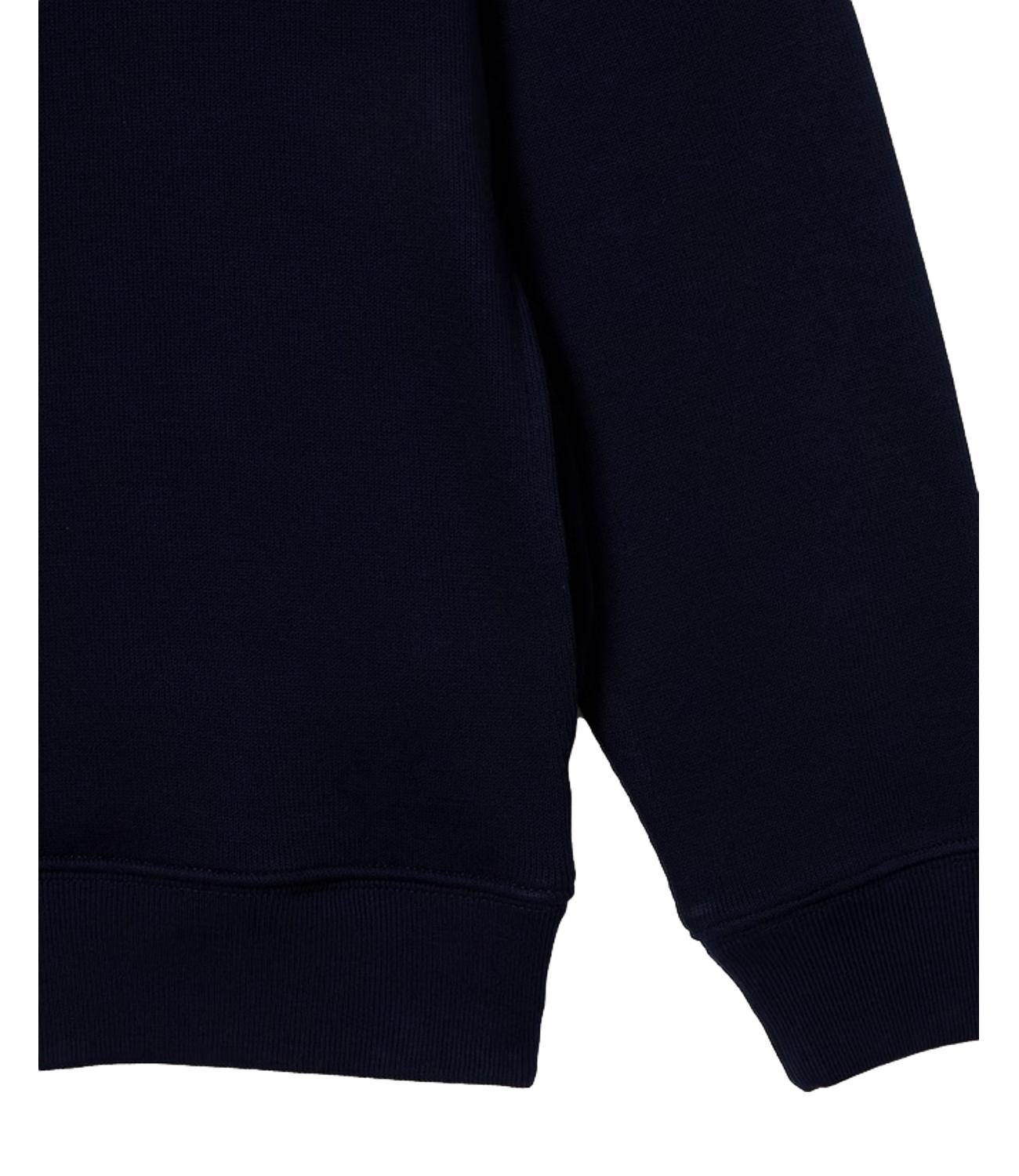Pullover mezza zip blu