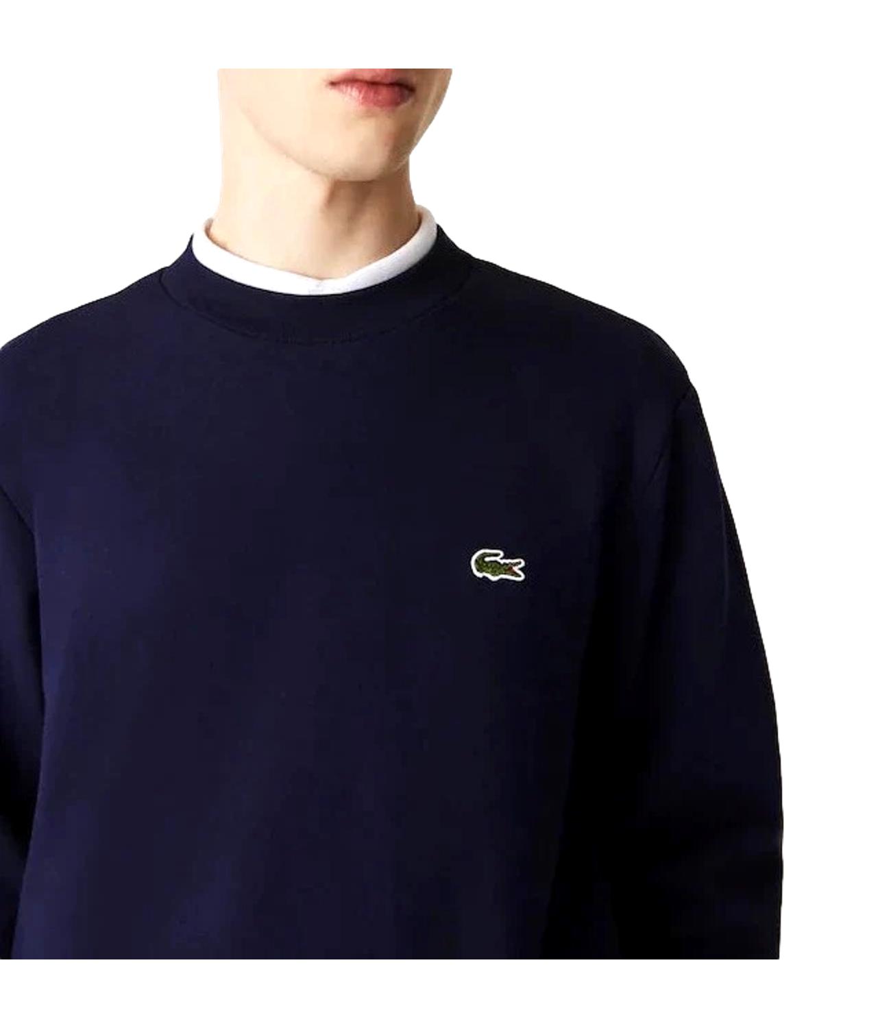 Lacosate Felpa girocollo blu navy