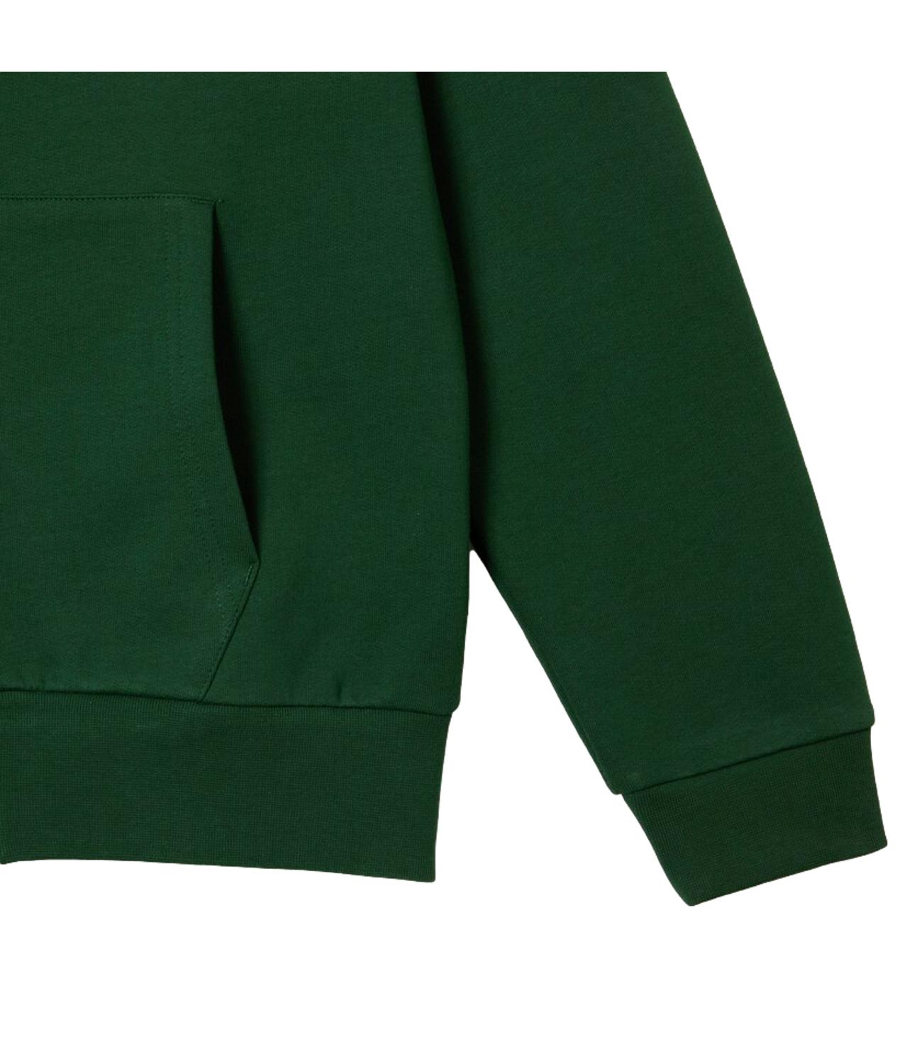 Felpa verde con cappuccio