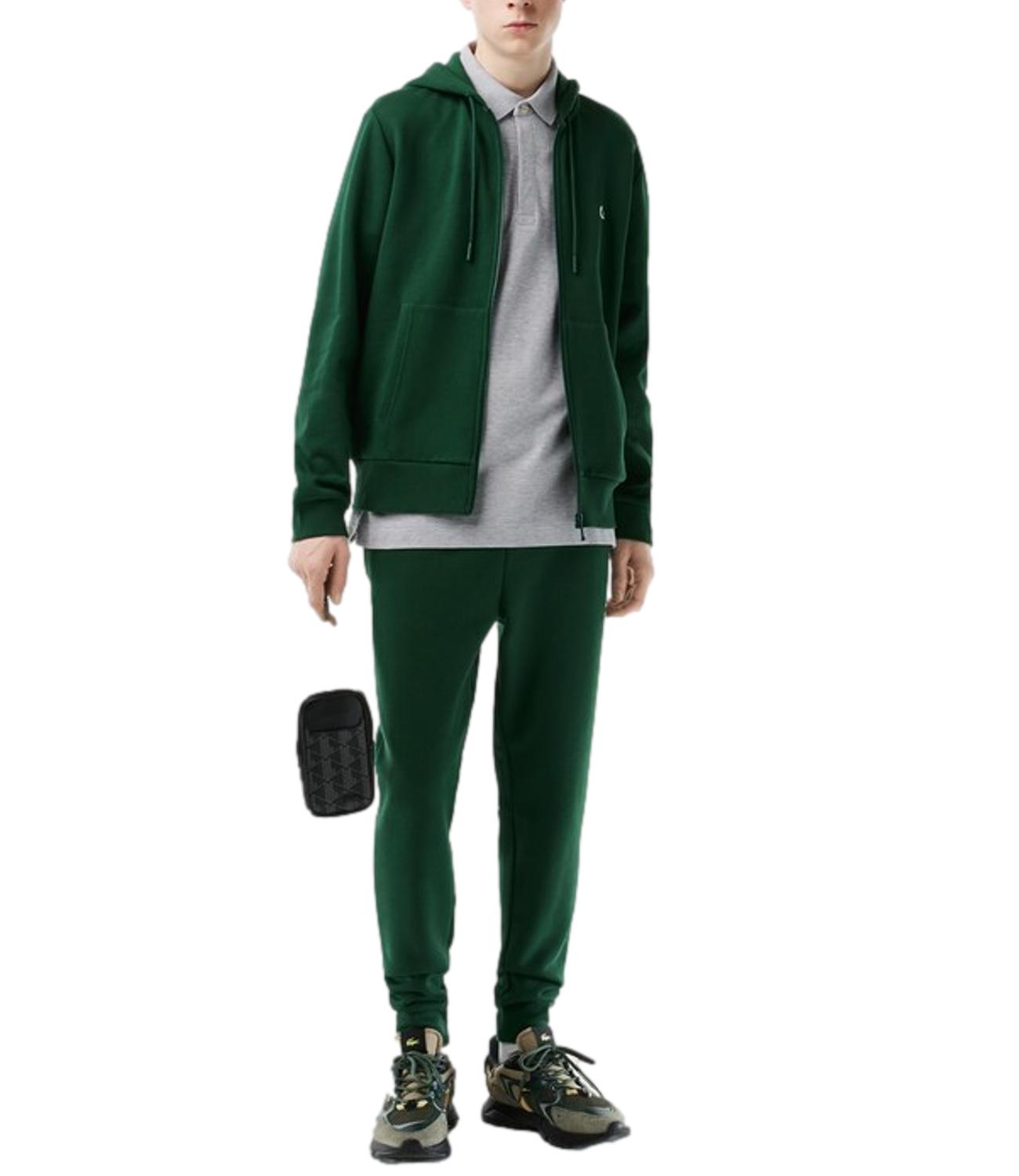 Felpa verde con cappuccio